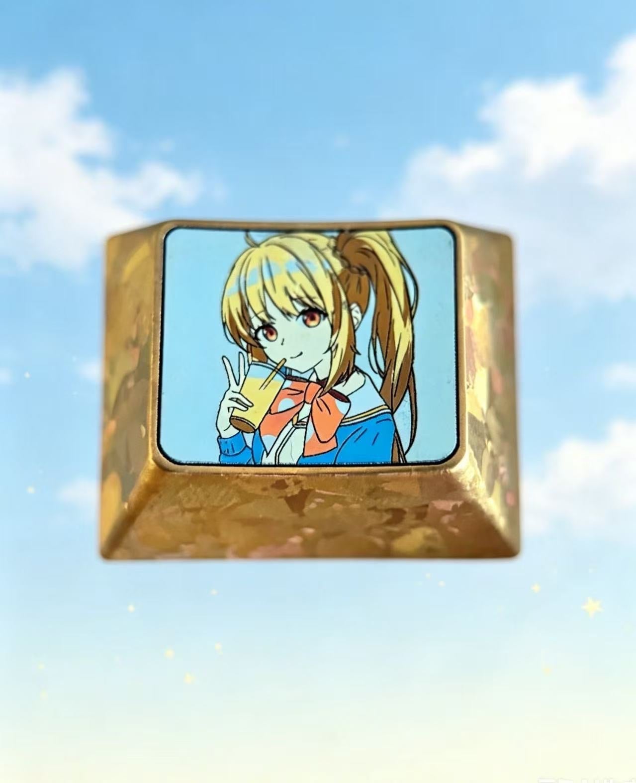 Bocchi The Rock!,Ijichi Nijika 1.25U titanium alloy personalized keycaps, anime themed mechanical keyboard cute decorative keycaps