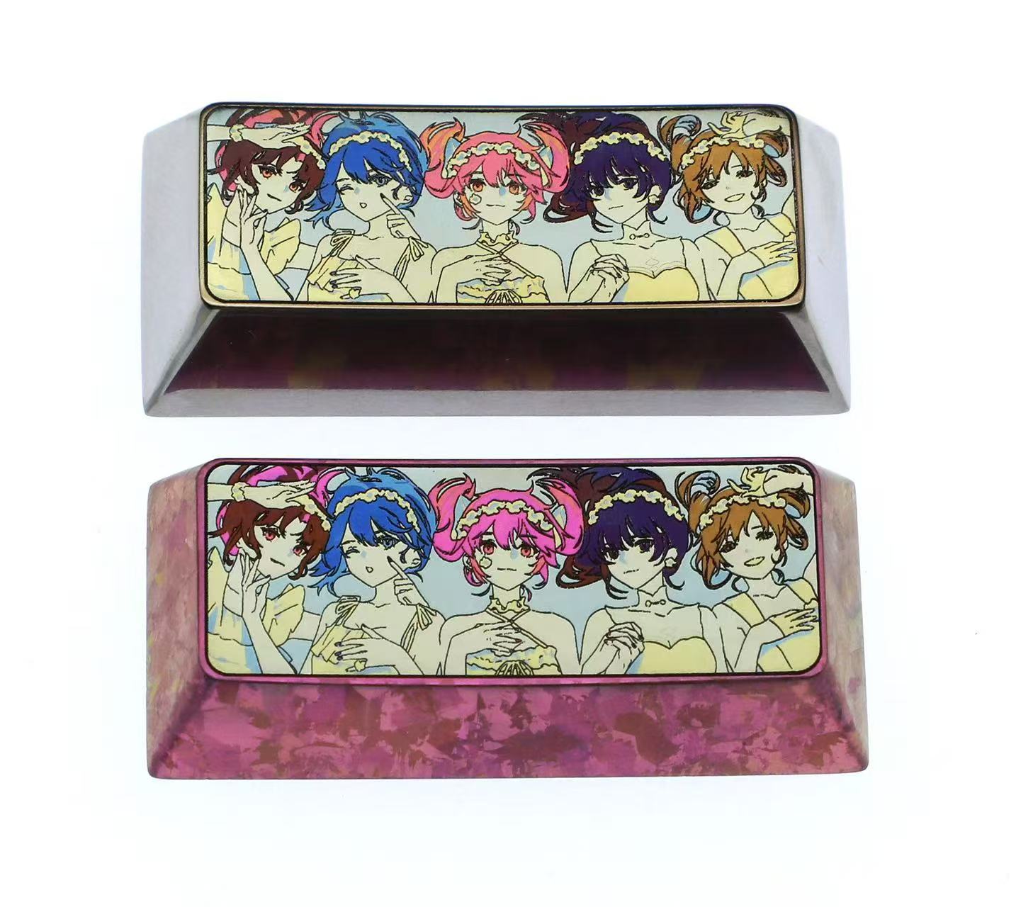 Puella Magi Madoka Magica,1U、1.25U、2.25U、6.25U、7U, Titanium alloy personalized keycaps