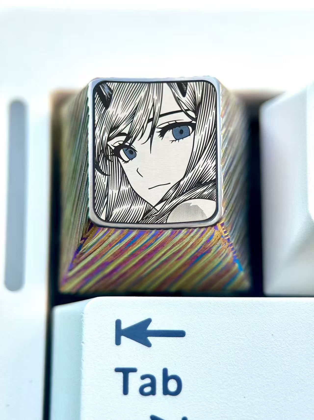 DARLING in the FRANXX 02. Titanium alloy 1U personalized keycaps, anime and game character culture creative metal carved keycaps