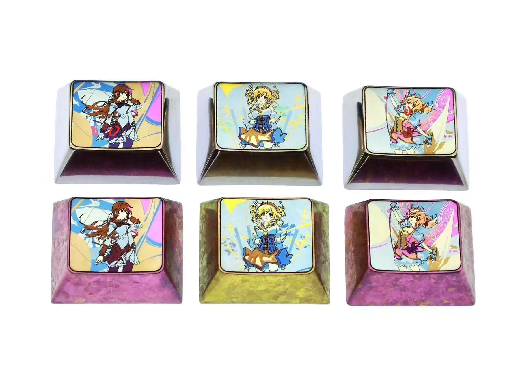 Puella Magi Madoka Magica,1U、1.25U、2.25U、6.25U、7U, Titanium alloy personalized keycaps