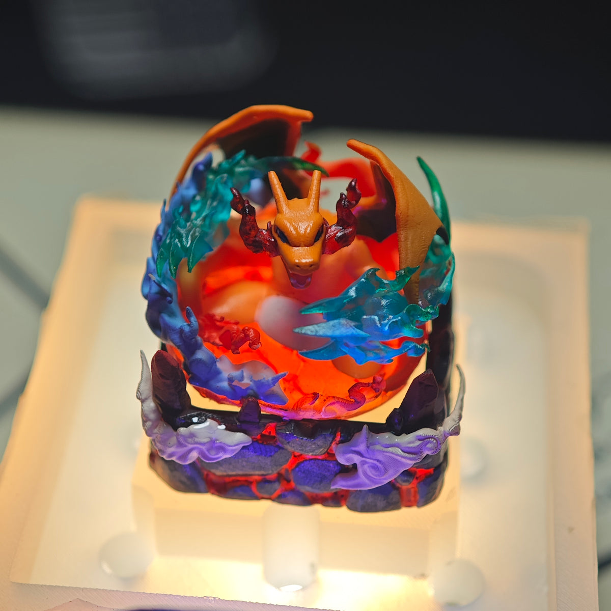 Pok é mon, Charizard,Crystal drops of glue,1U artisankeycaps, Cute keycaps around anime and games