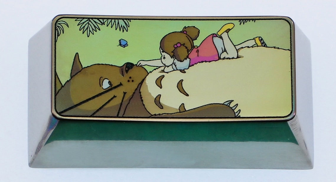 Miyazaki Hayao manga themed series, Totoro2U titanium alloy carved metal personalized keycaps, mechanical keyboard decorative keycaps