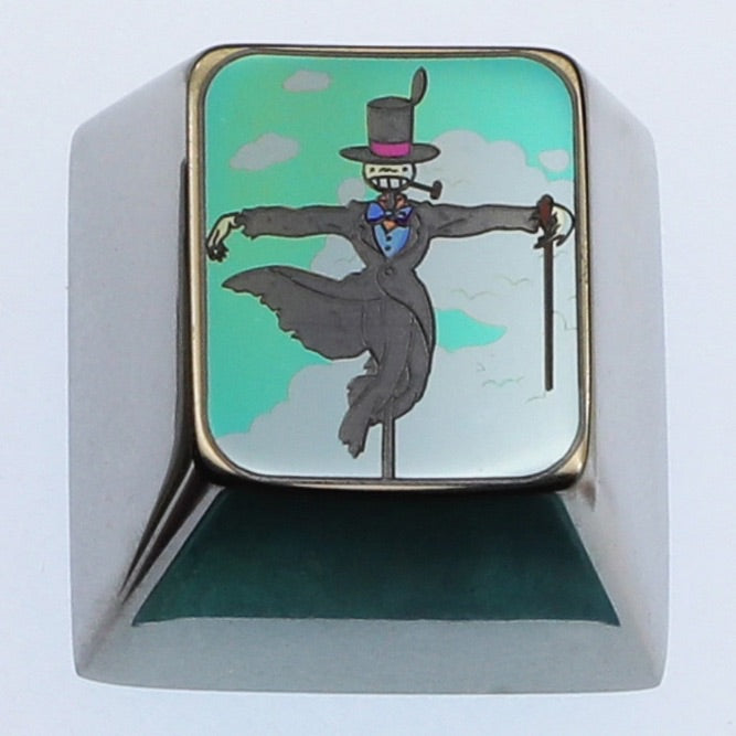 Miyazaki Hayao manga themed series, 1U titanium alloy carved metal personalized keycaps, mechanical keyboard decorative keycaps