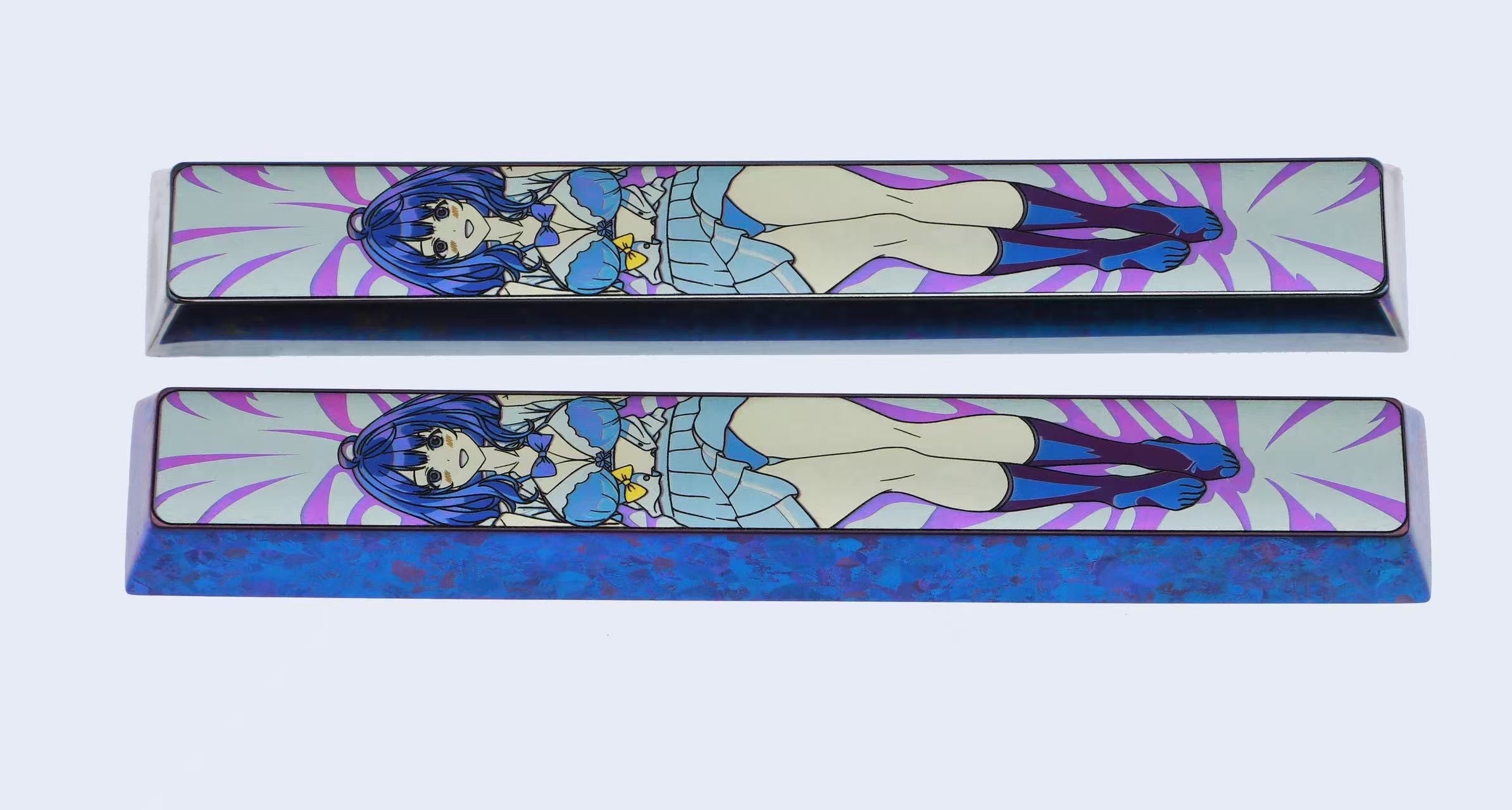 too many losing heroines! , 6.25U/7U Spacebar Titanium Alloy Personalized Keycaps, Anime and Game Metal Carving Cultural Creative Keycaps