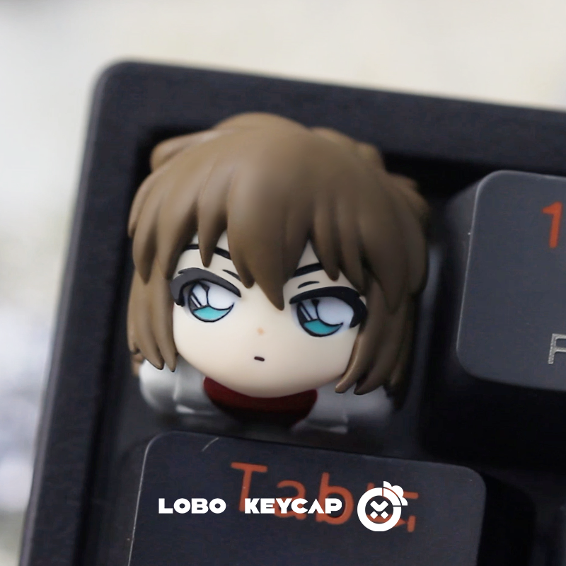 DetectiveConan, Multi colored resin molding, resin personalized keycaps, craftsman keycaps, decorative keycaps