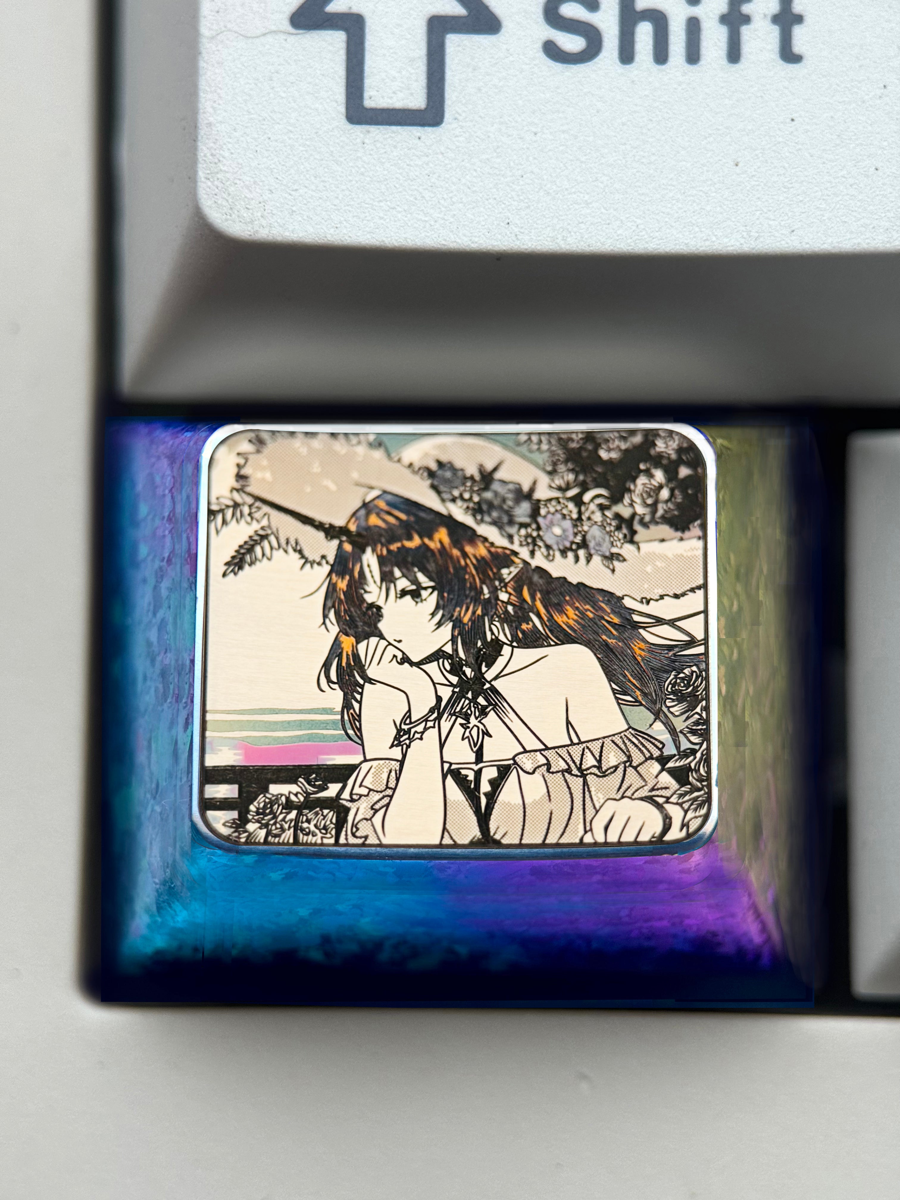 Wuthering Waves, Cartethyia, 1.25U Titanium Alloy Precision Carving, Anime Game Culture Creative Decorative Keycaps