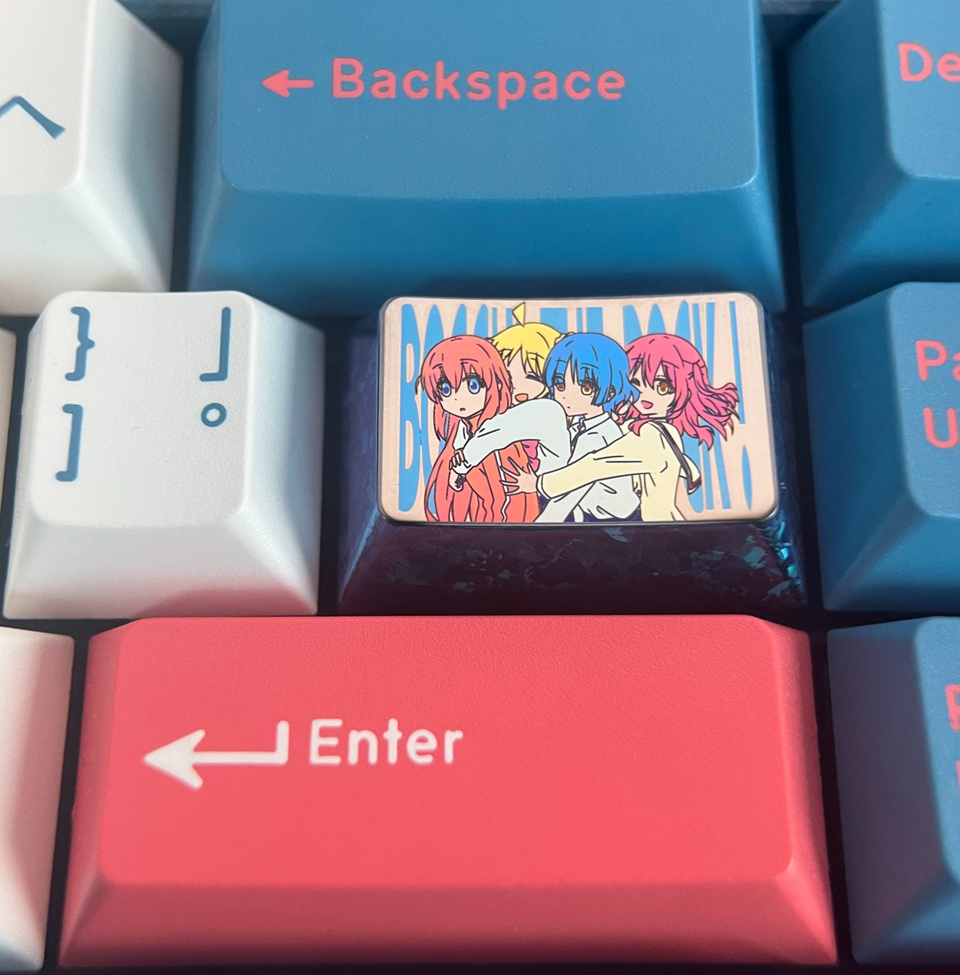 BOCCHI THE ROCK! , 1.5U titanium alloy personalized keycaps, keycaps around anime and game characters