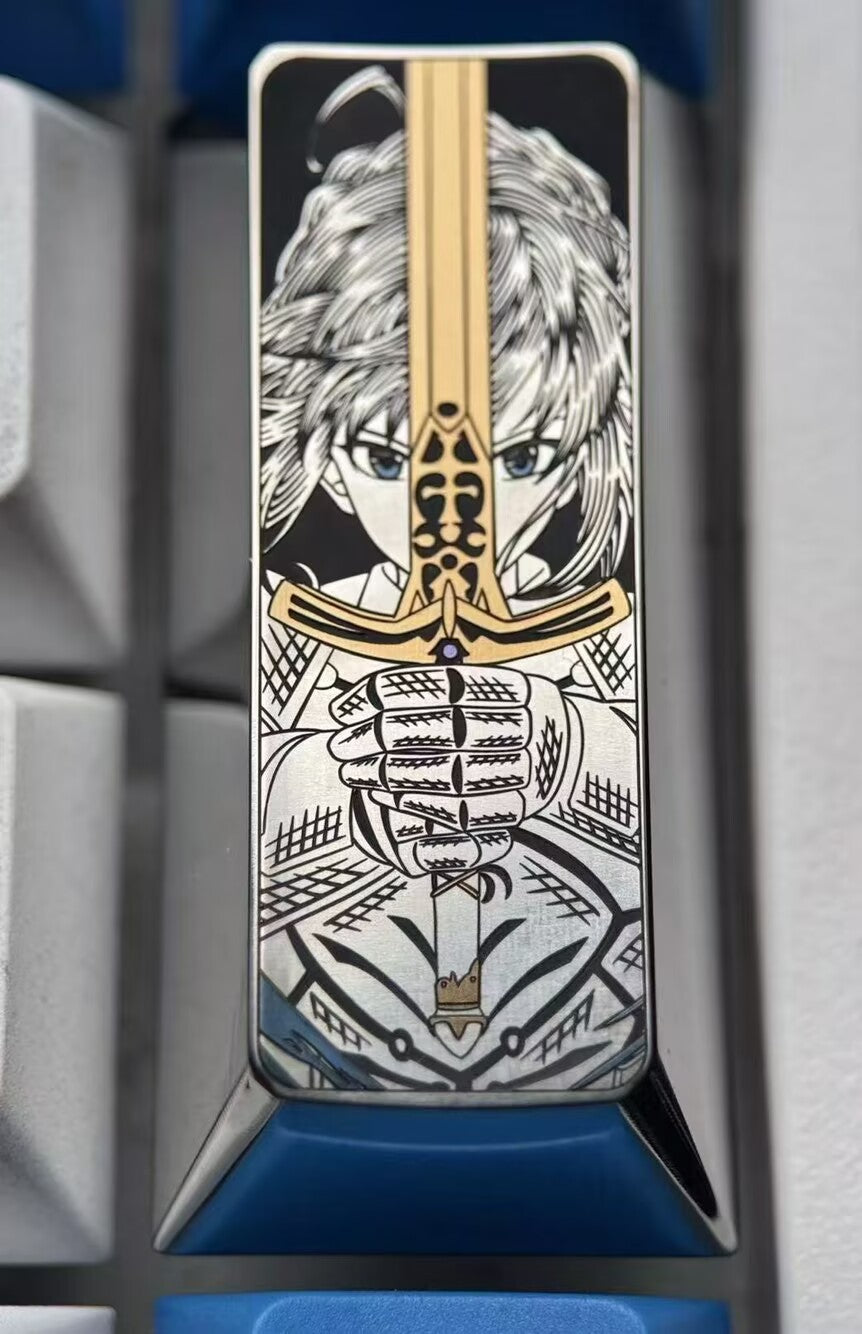 Fate/stay night, Altria Pendragon, saber Pad Enter, Vertical Enter titanium alloy personalized keycaps, anime and game creative keycaps