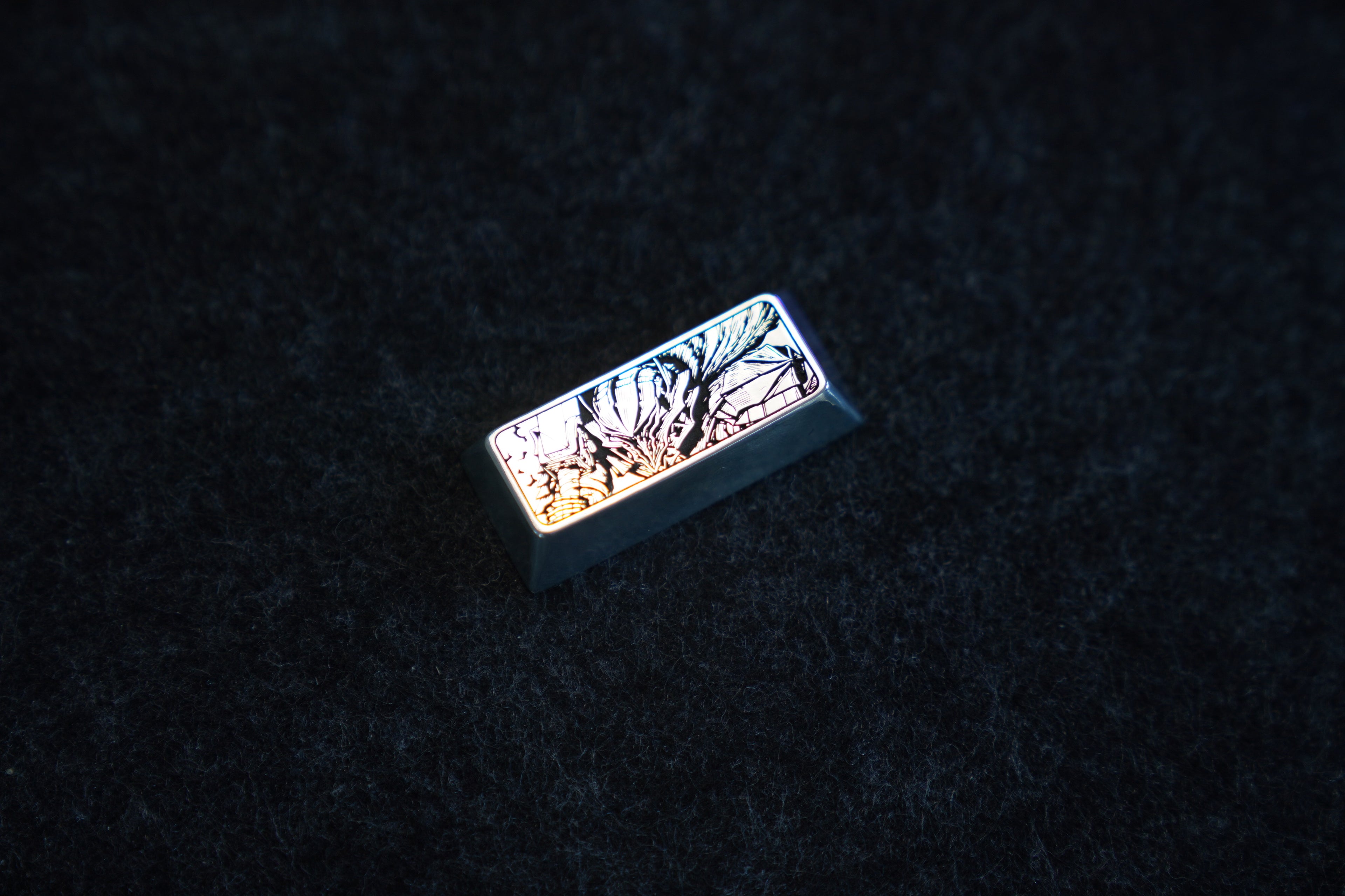 Berserk, Guts, 2.25U zinc alloy metal personalized keycaps, anime, gaming, cultural and creative mechanical keyboard decorative keycaps