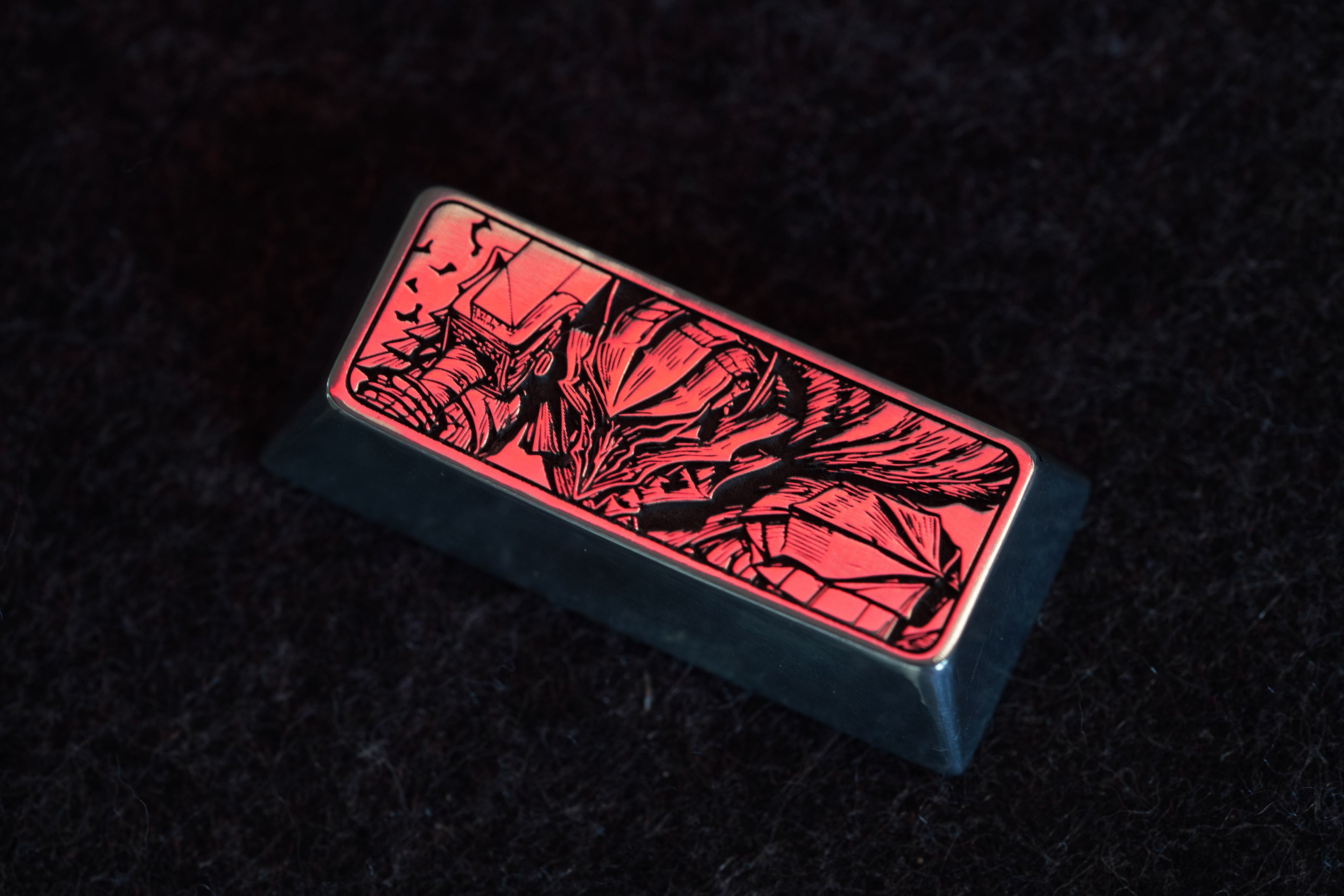 Berserk, Guts, 2.25U zinc alloy metal personalized keycaps, anime, gaming, cultural and creative mechanical keyboard decorative keycaps