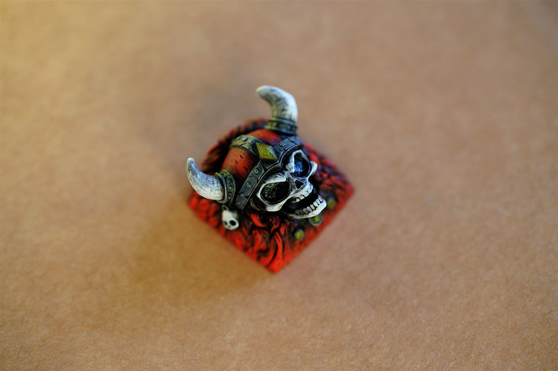 Skeleton Warrior, multi-color resin molding, mechanical keyboard decorative keycaps, 001 color scheme