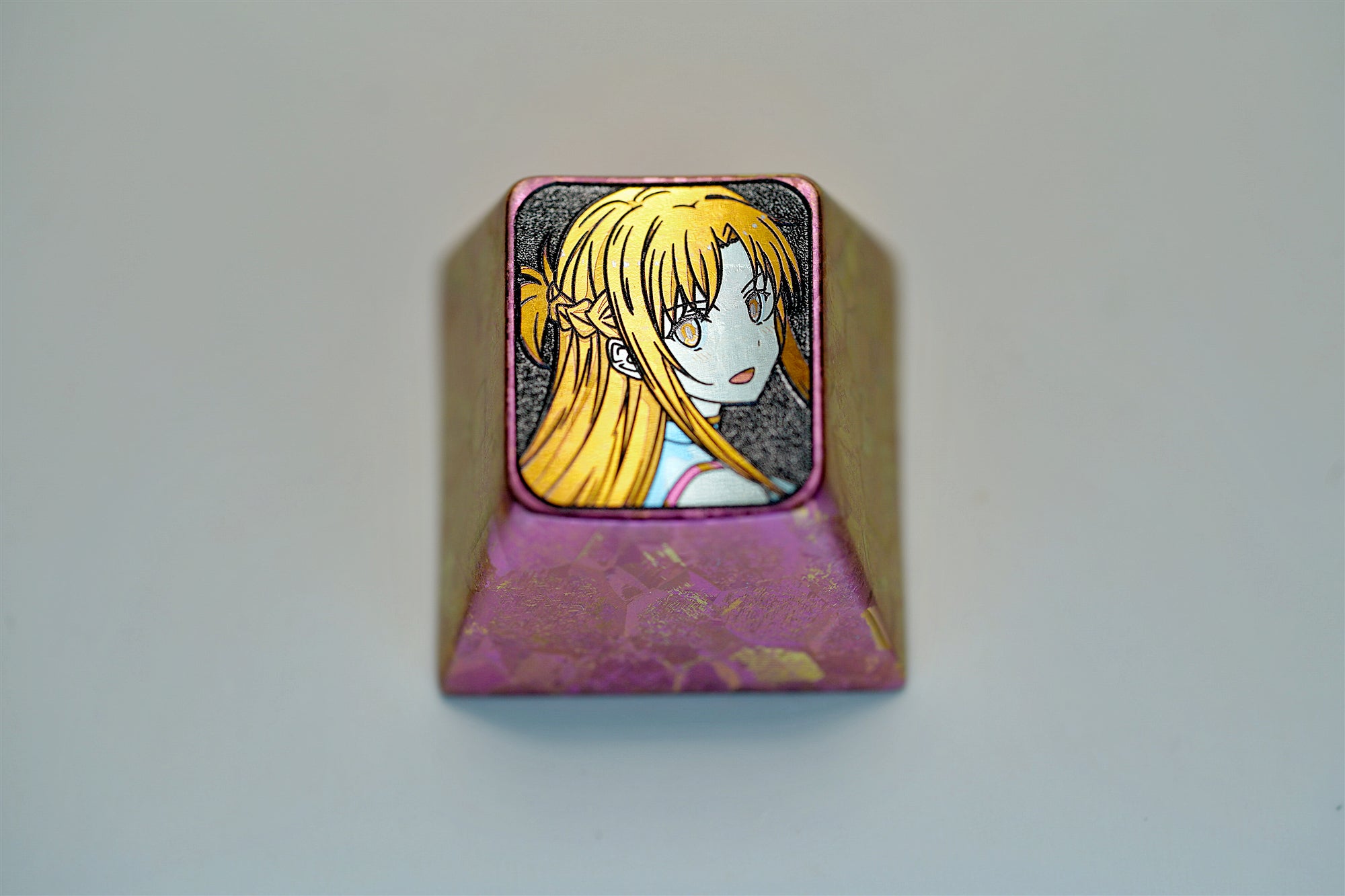 Sword Art Online, Y ū ki Asuna/Yuuki Asuna game anime titanium alloy 1U personalized keycaps, keyboard decorative keycaps.