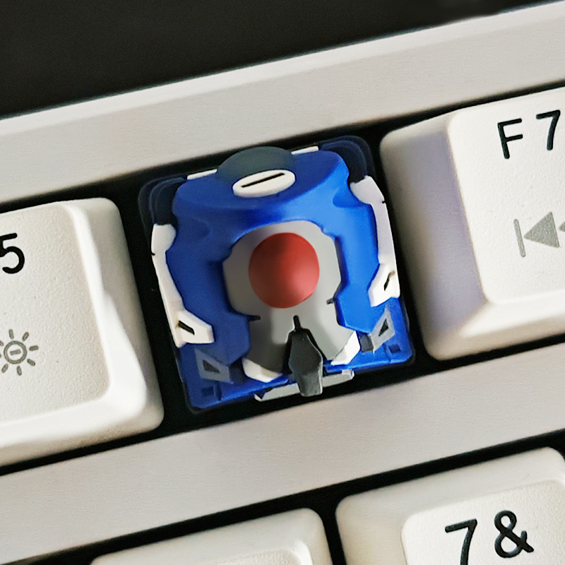 EVA, Mech series, multi-color resin personalized keycaps, creative handmade keycaps for anime and gaming peripherals