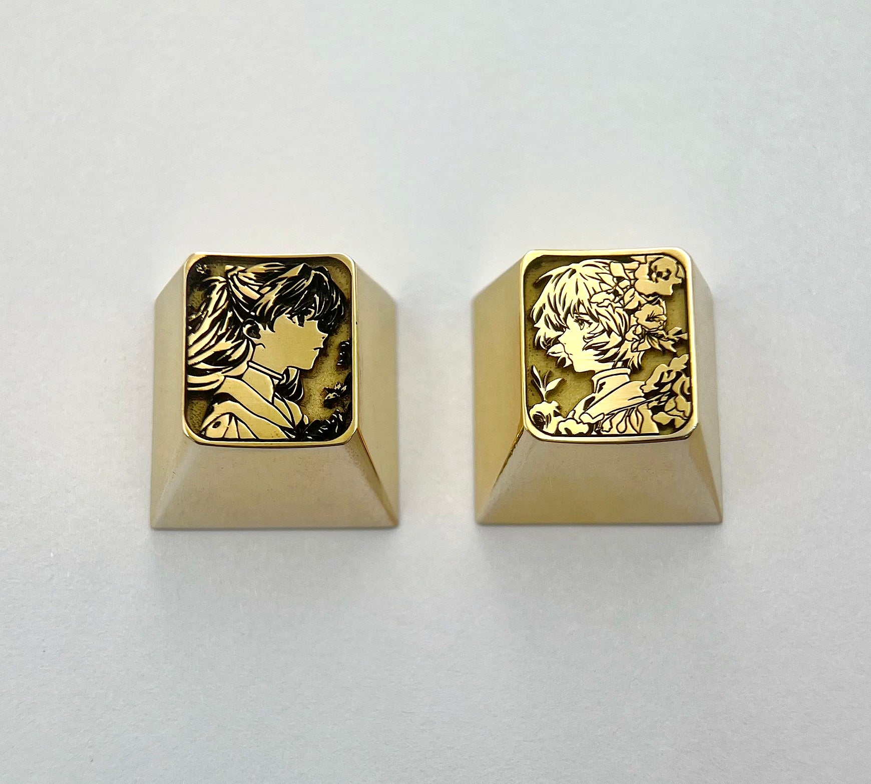 EVA brass material 1U metal personalized keycaps, cultural and creative keycaps for anime and game characters