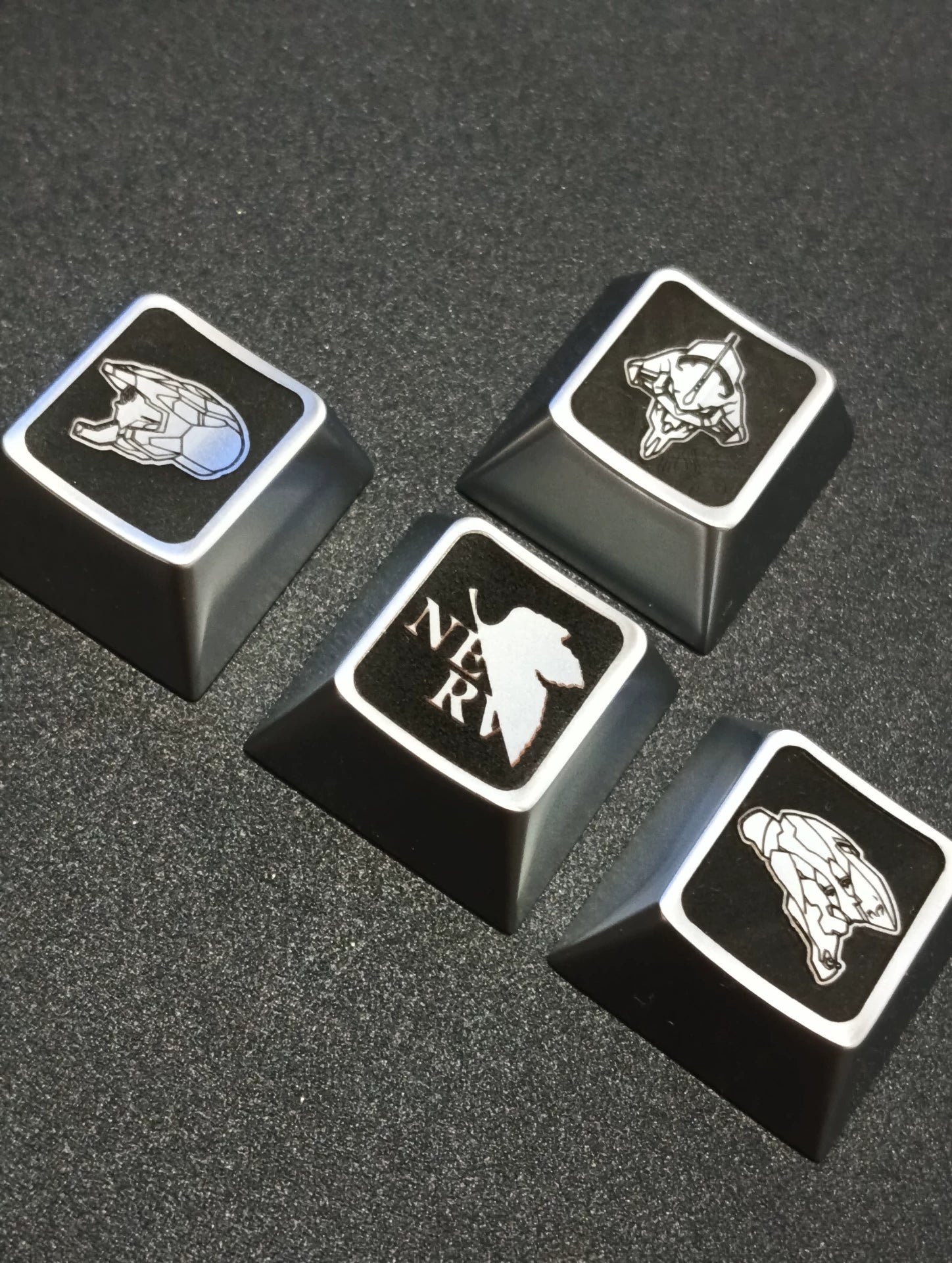 EVAlogo, Mech avatar directional key set, zinc alloy personalized keycaps, anime metal keycaps peripheral