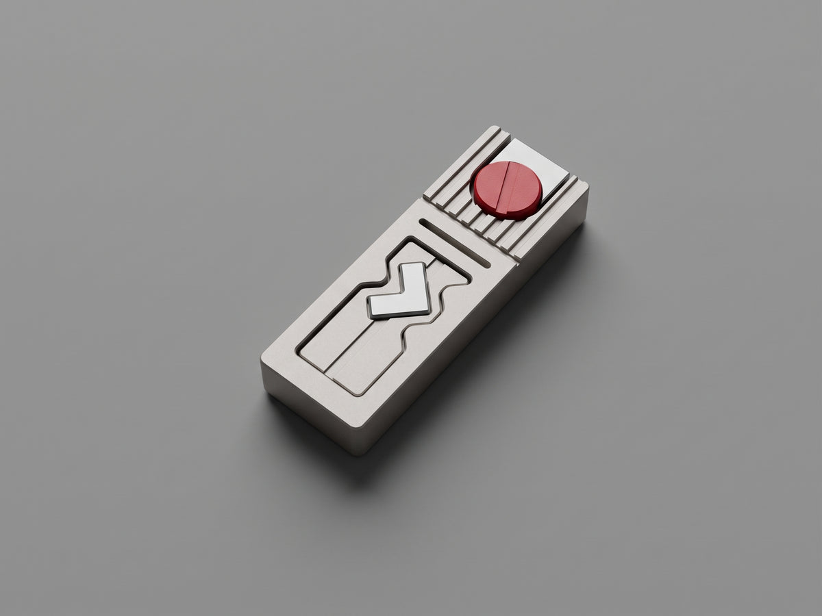 3U metal spray personalized keycaps, inline, rotatable 3U metal decorative keycaps, simple and personalized replacement creative keycaps