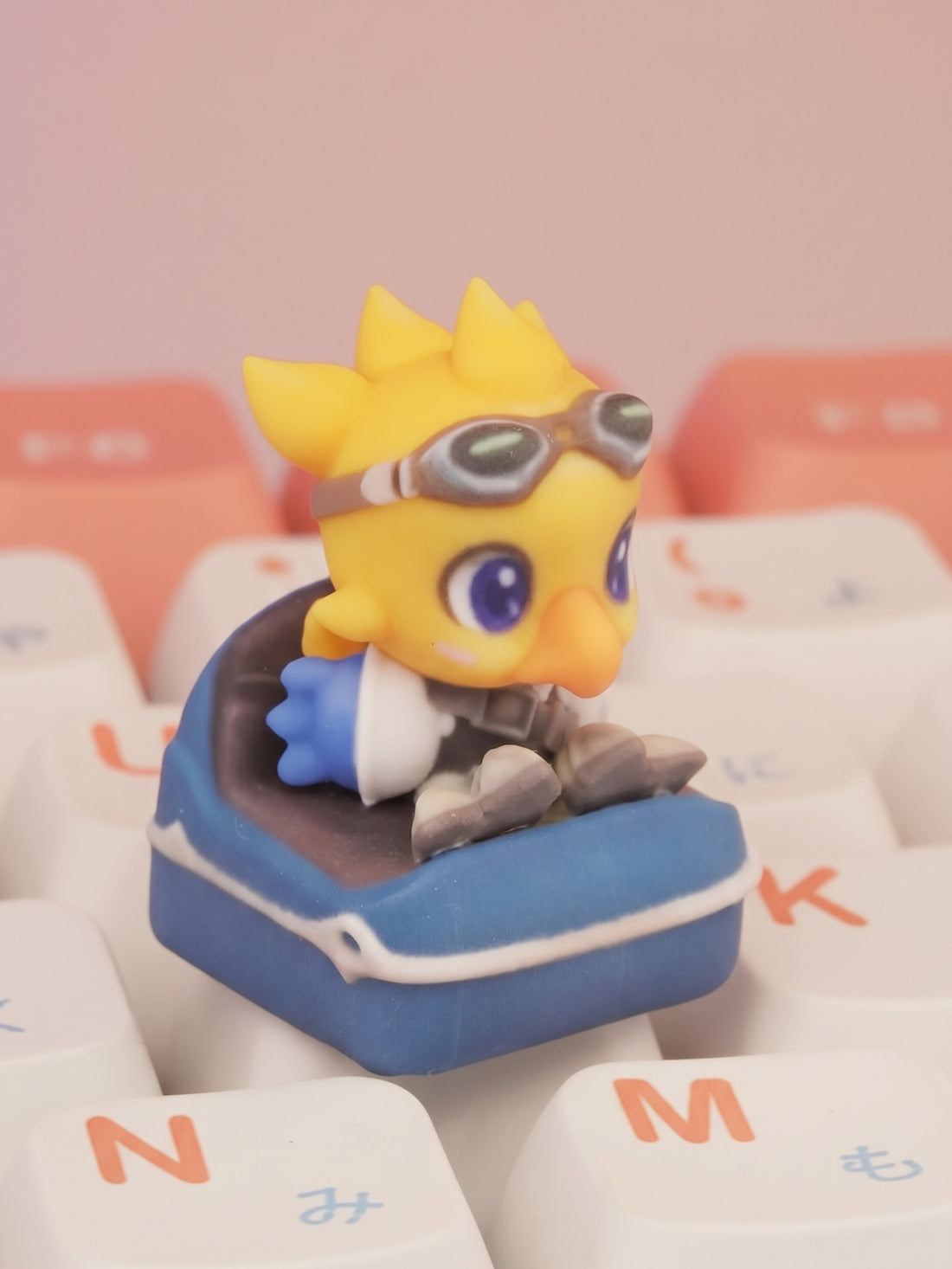 FF14,Alpha, Multi colored resin printing and coloring, three-dimensional modeling, anime, gaming, cultural creativity, personalized keycaps, mechanical keyboard decoration keycaps