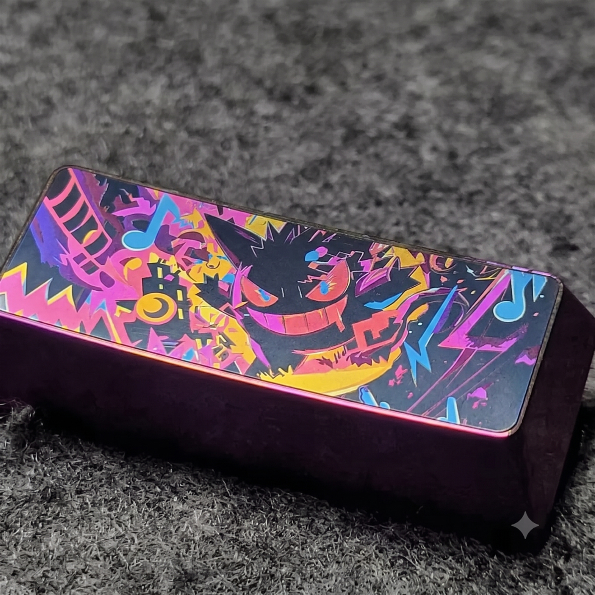 Gengar themed design, 2.25U Enter key titanium alloy personalized keycap, cartoon anime creative keycap, mechanical keyboard decorative keycap