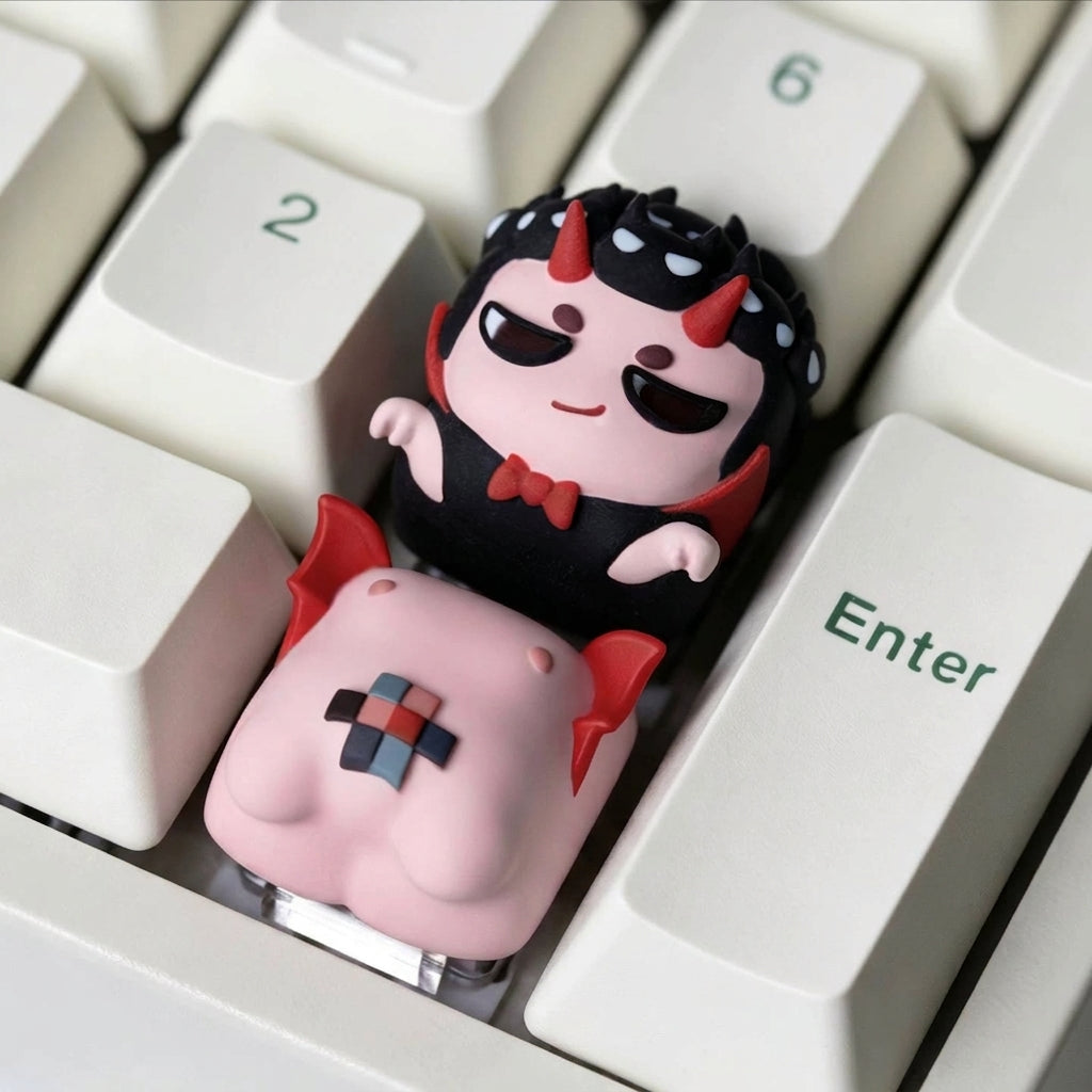 Nightmare Cube Theme Creation, Personalized Keycaps with Multi Color Resin Molding, Mechanical Keyboard Resin Decorative Keycaps
