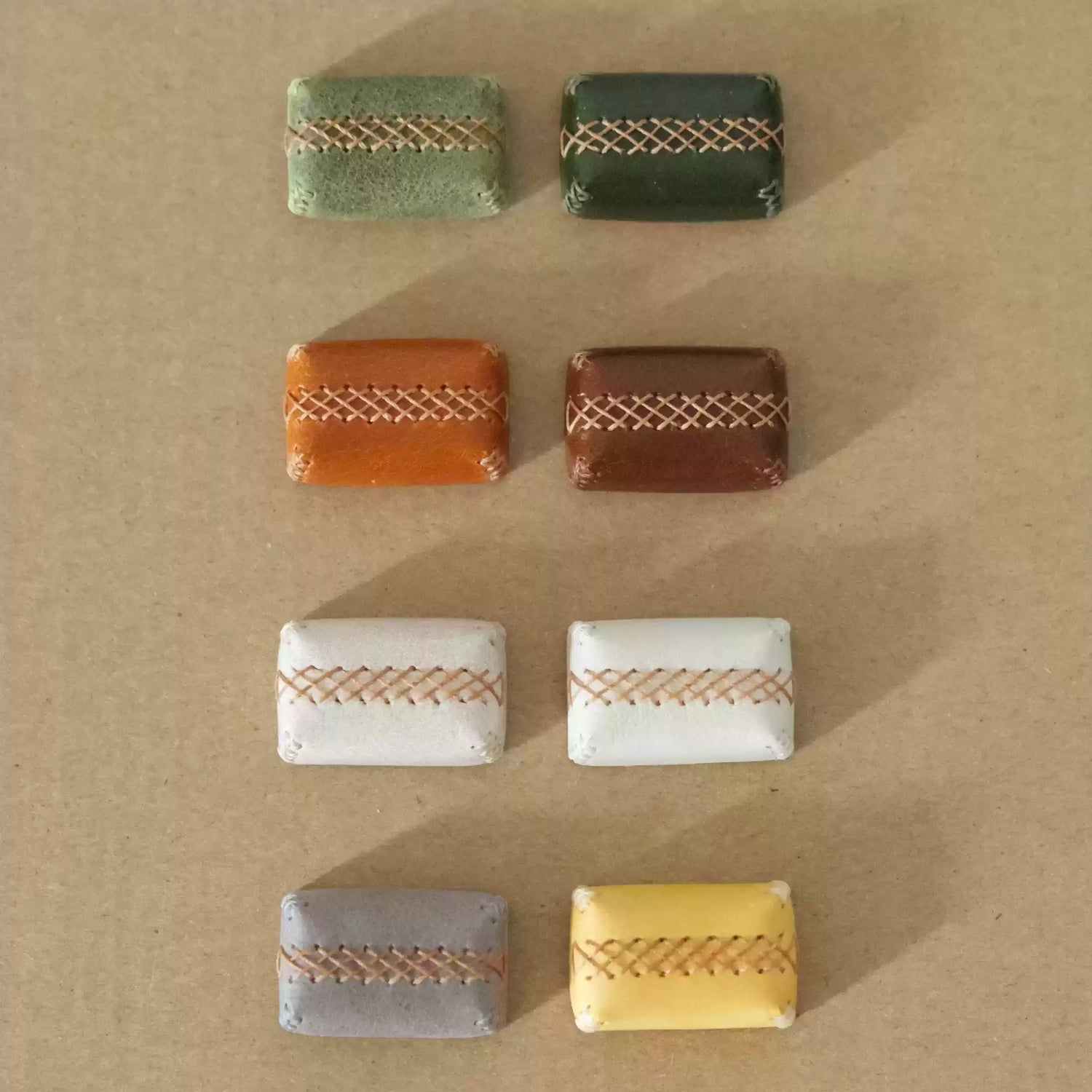 Genuine leather small square keycap 1.5U personalized keycap single piece handmade retro keycap color keycap mechanical keycap