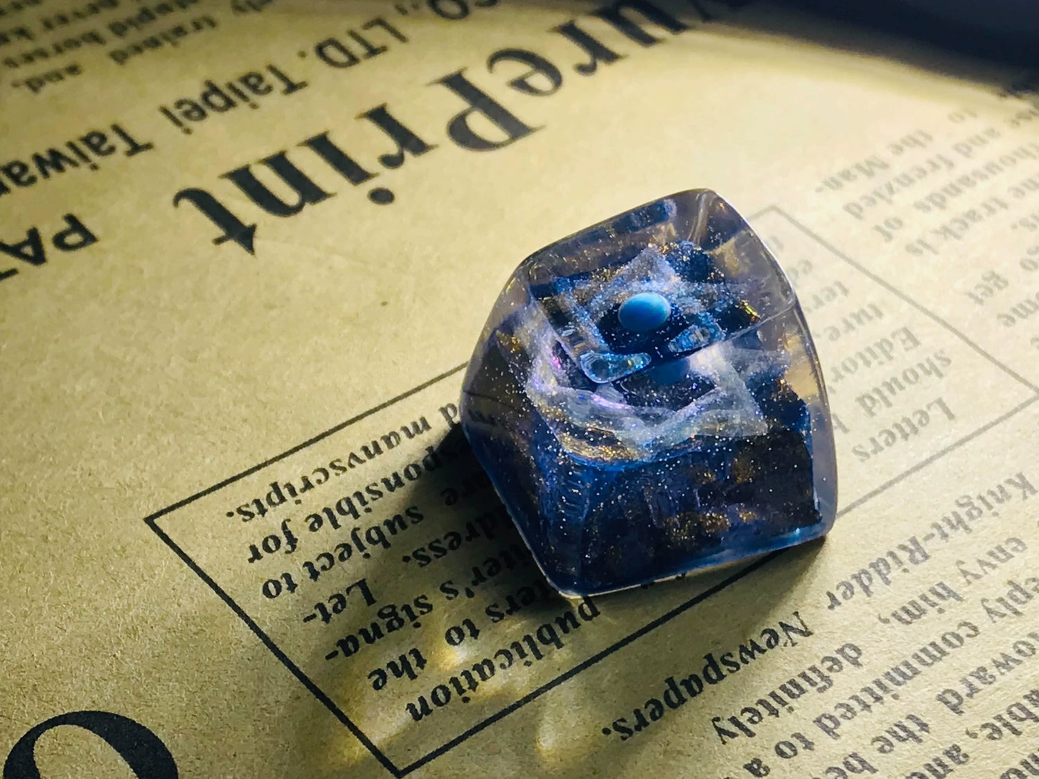 Hexagram Universe Starry Sky, Crystal Drops of Glue, SA Highly Personalized Keycaps, Resin Decorative Keycaps
