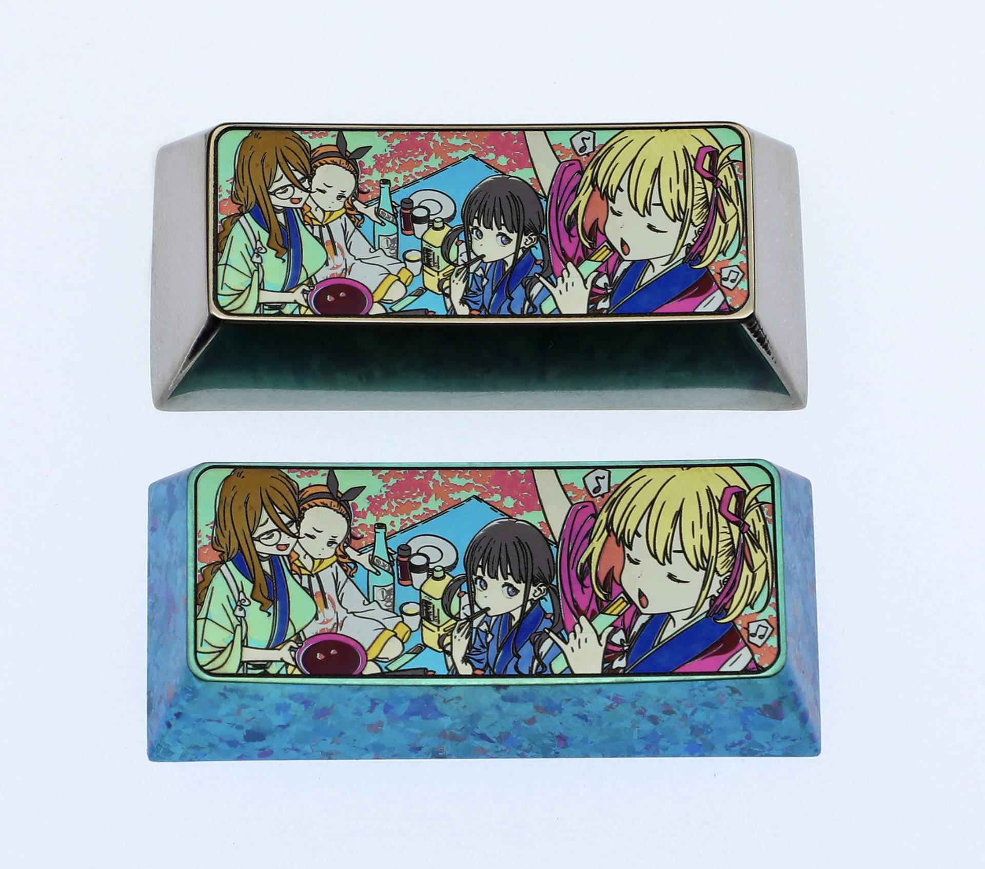 Lycoris Recoil, Lycoris2.25U Titanium Alloy Personalized Keycaps Anime Game Character Metal Decorative Art Keycaps