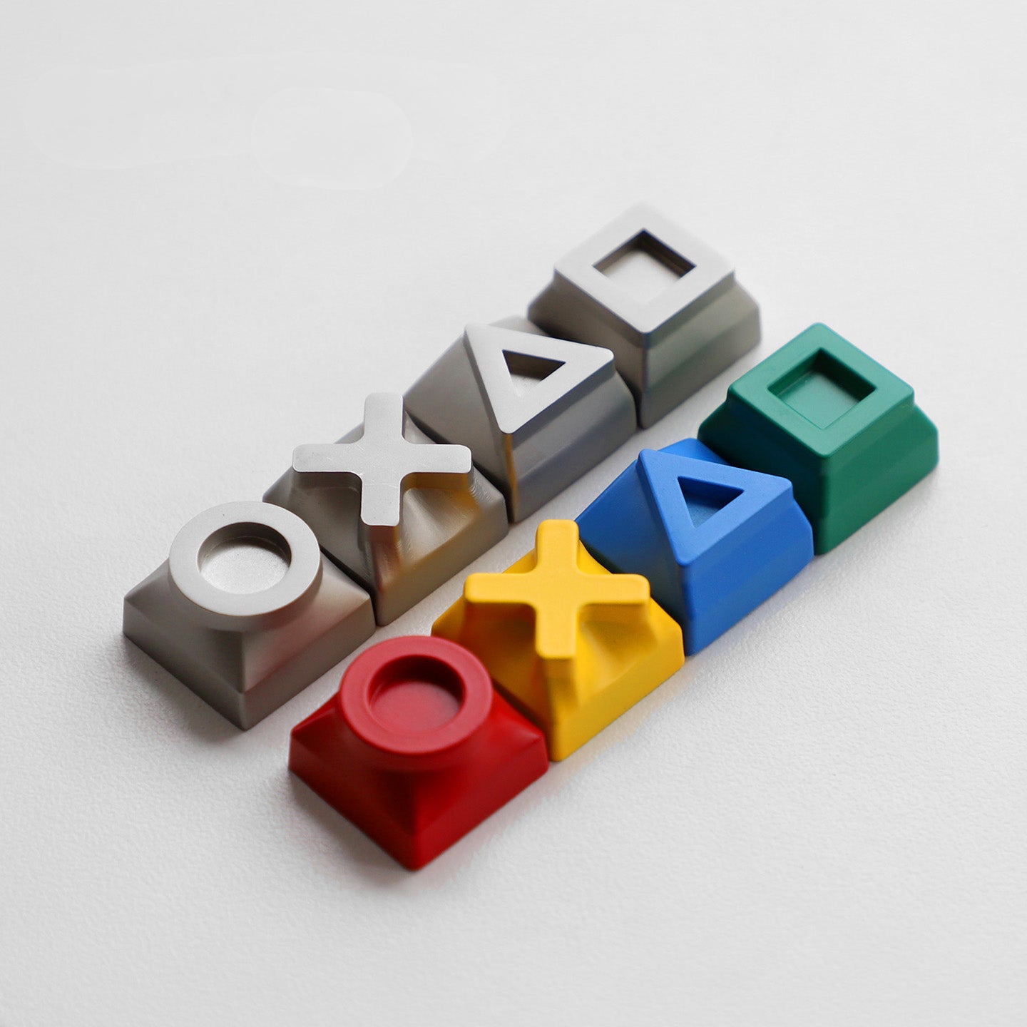 Metal keycaps, game console themed keycaps, mechanical keyboards, personalized keycaps, all metal game console keycaps, decorative keycaps