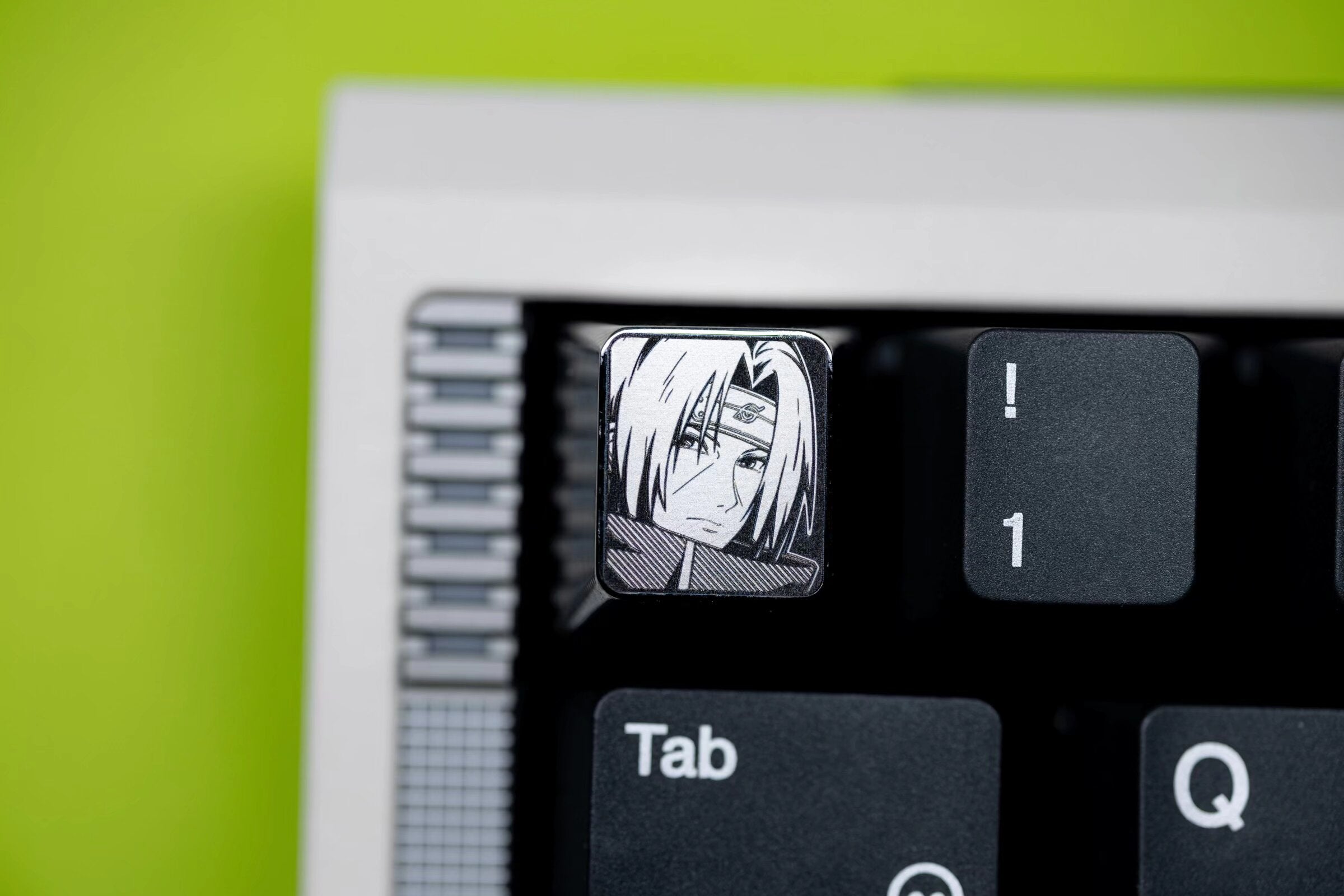 Naruto, Akatsuki collection, 1U titanium alloy personalized keycaps, anime and game character mysterious organization decorative keycaps.