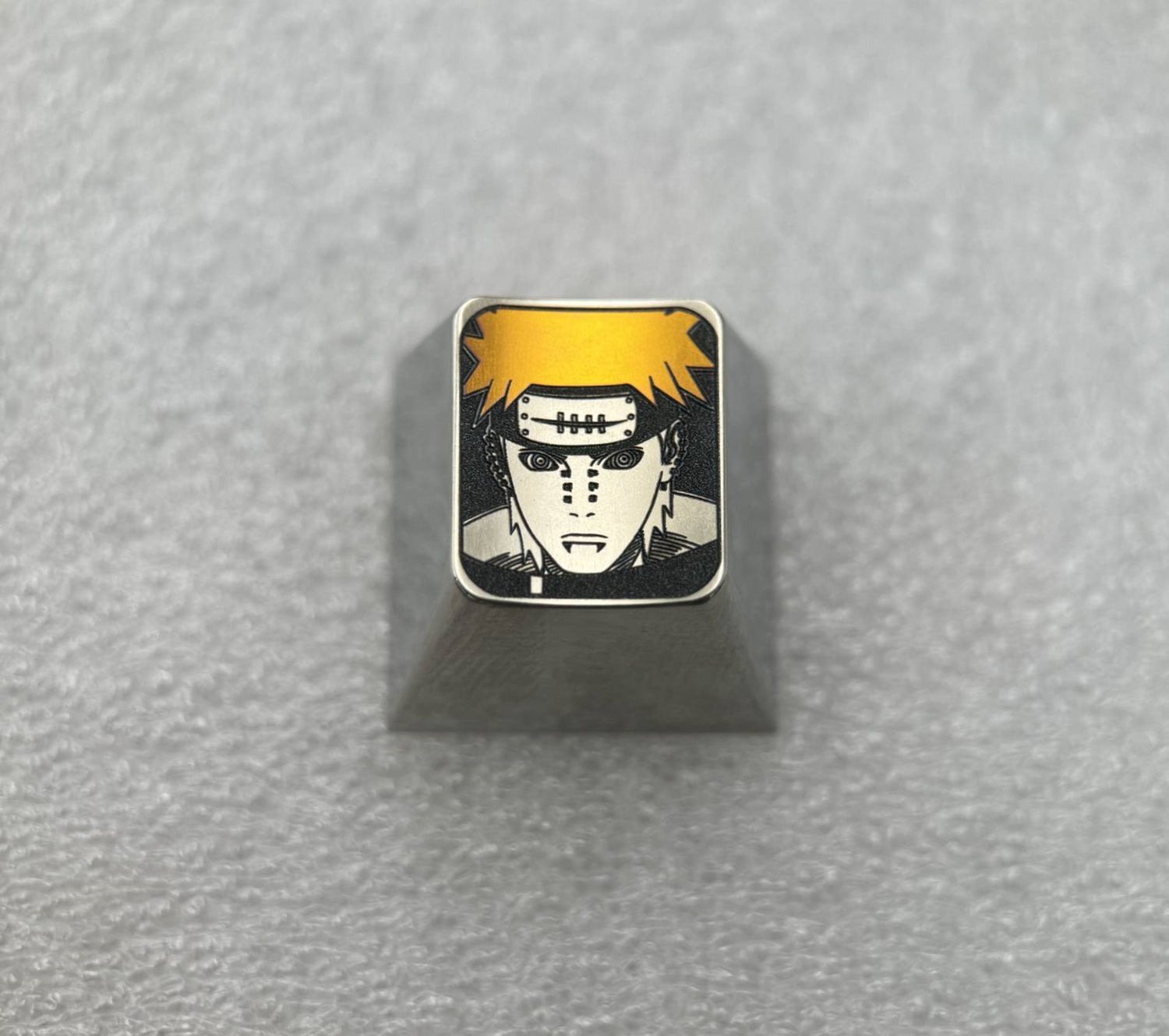 Naruto, Pain, 1U titanium alloy personalized keycaps, metal decorative keycaps around anime and game characters