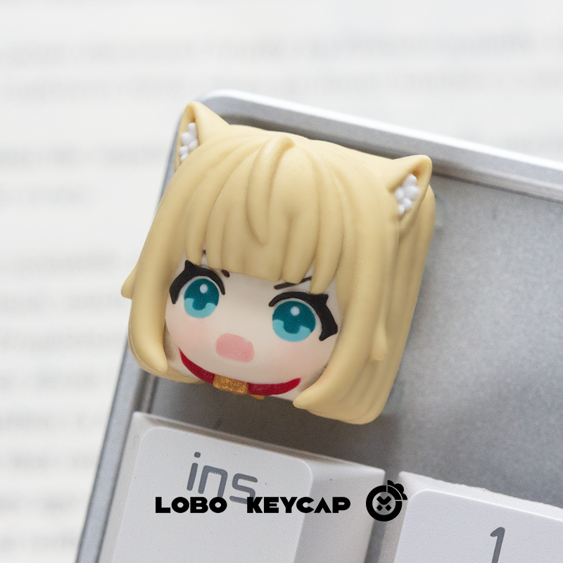 My cat is a cute girl~Cute Catgirl Personalized Design Resin Art Keycap