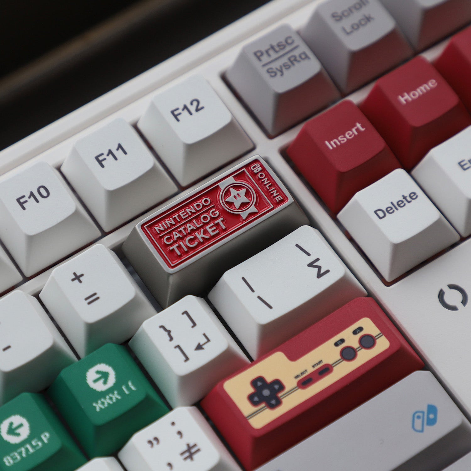 NS Game Theme, 2U Backspace Key, Metal Personalized Keycaps, Game Keycaps