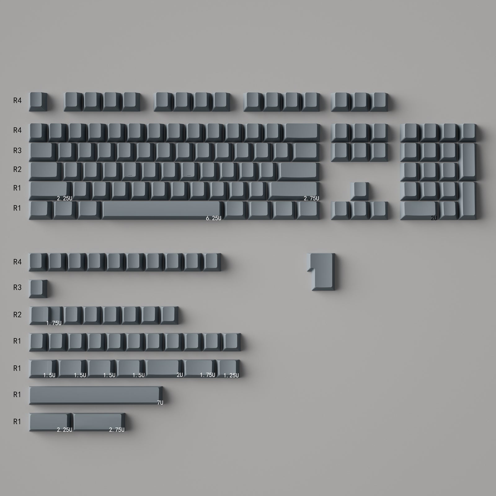 Minimalist Character Free Keycap Collection Mechanical Keyboard Keycap PBT Full Set Original Height/MOA