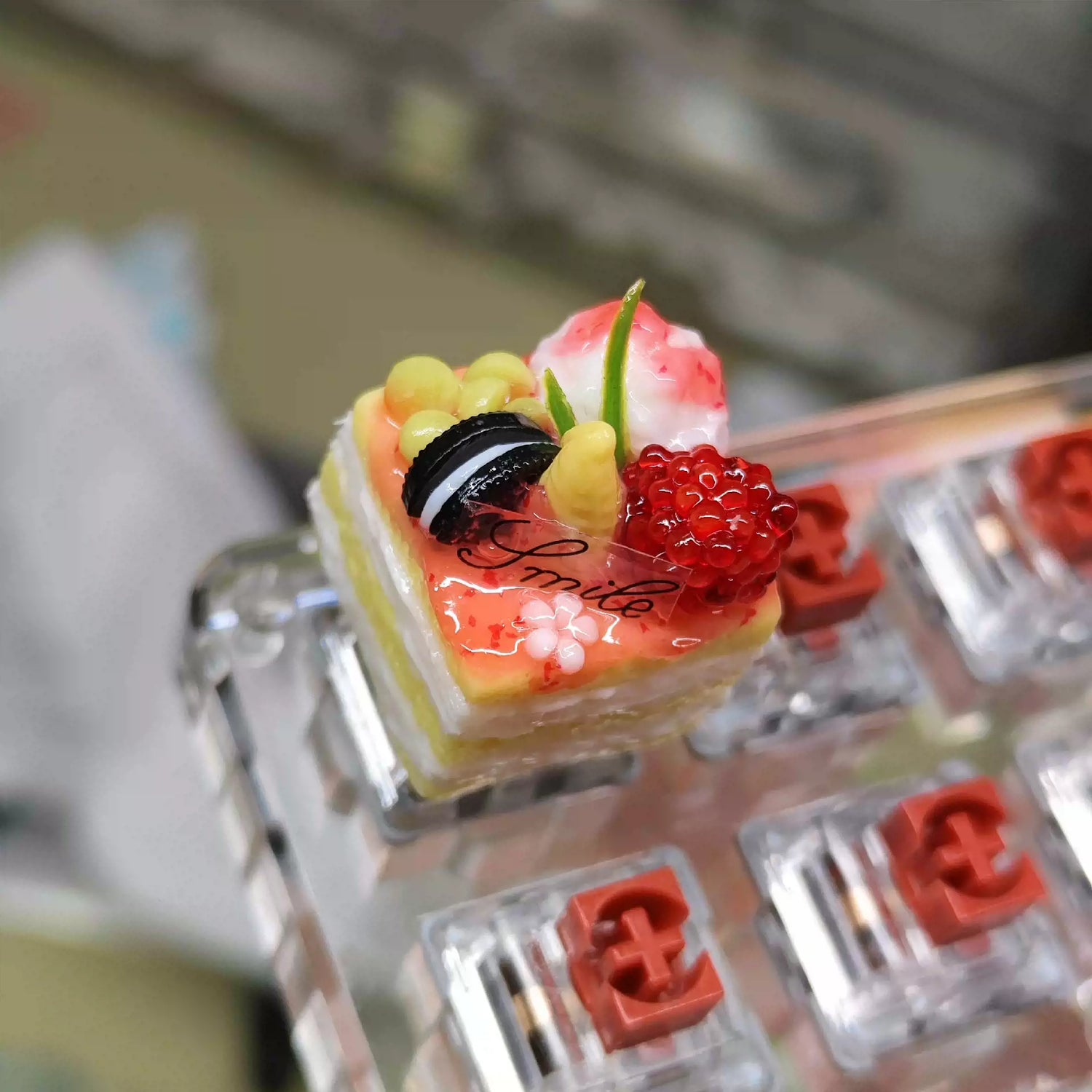 Food Collection, Handmade Resin Clay, Stone Plastic Clay, Personalized Keycaps, Artisankeycaps, Mechanical Keyboard Decorative Keycaps.