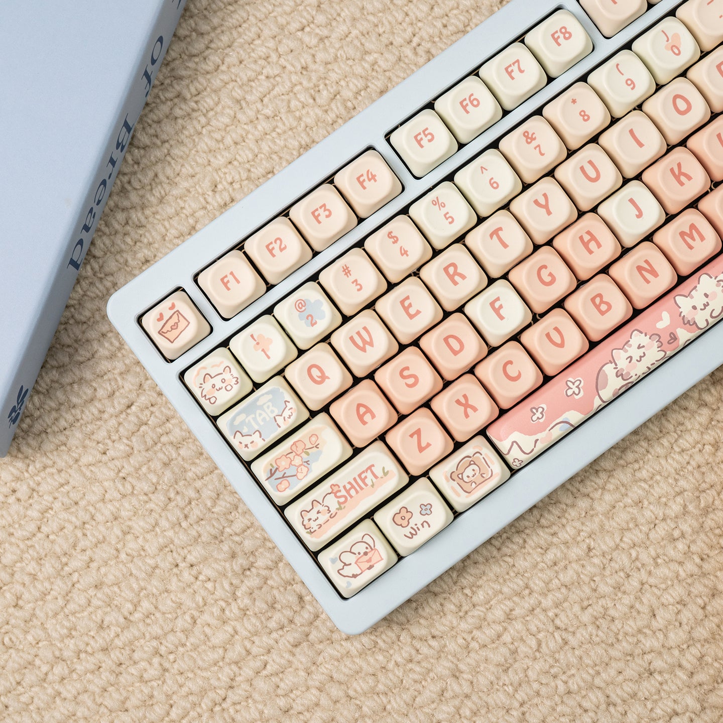MOA height strawberry kitten magnetic axis mechanical keyboard keycap PBT thermal sublimation customization
