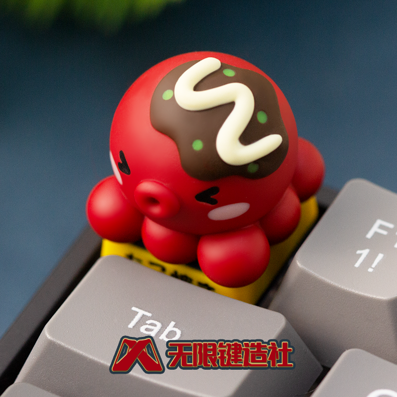 Octopus Burning Cute Keycaps Original Personalized Custom Resin Mechanical Keyboard Keycaps