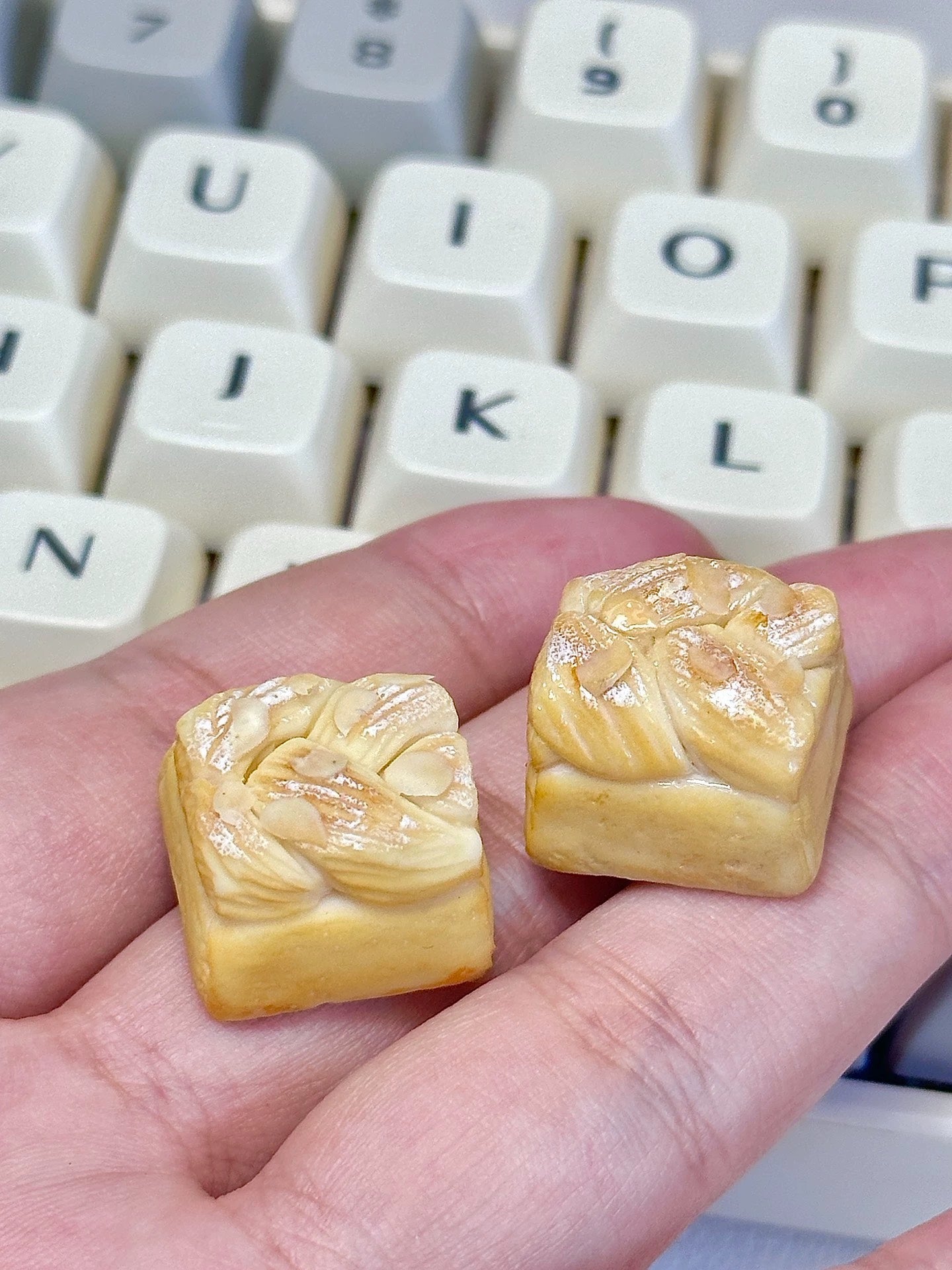 Food Collection, Handmade Resin Clay, Stone Plastic Clay, Personalized Keycaps, Artisankeycaps, Mechanical Keyboard Decorative Keycaps.