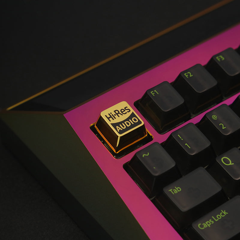 HIFI certified enamel gold-plated mechanical keyboard with zinc aluminum alloy personalized keycaps