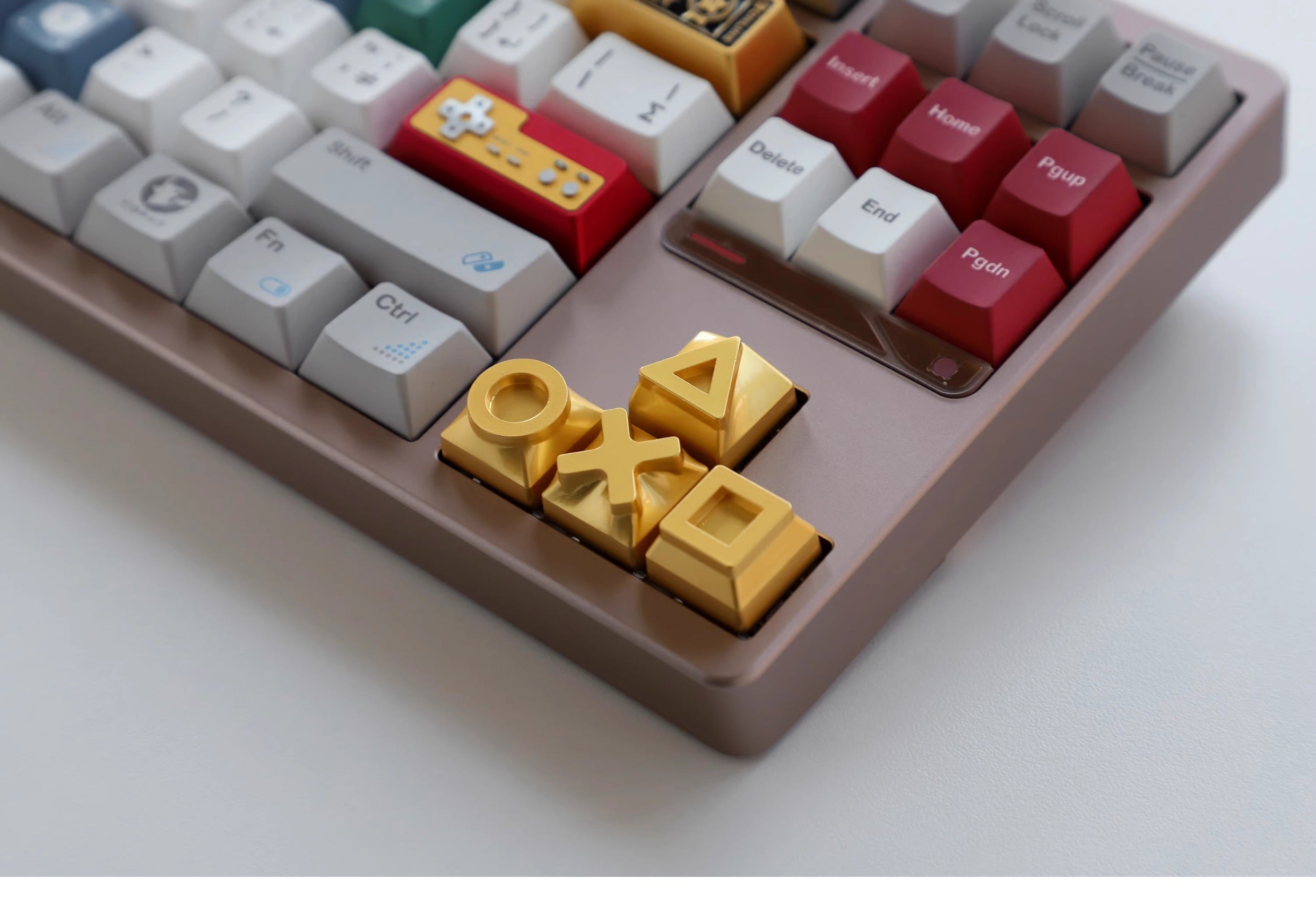 Metal keycaps, game console themed keycaps, mechanical keyboards, personalized keycaps, all metal game console keycaps, decorative keycaps