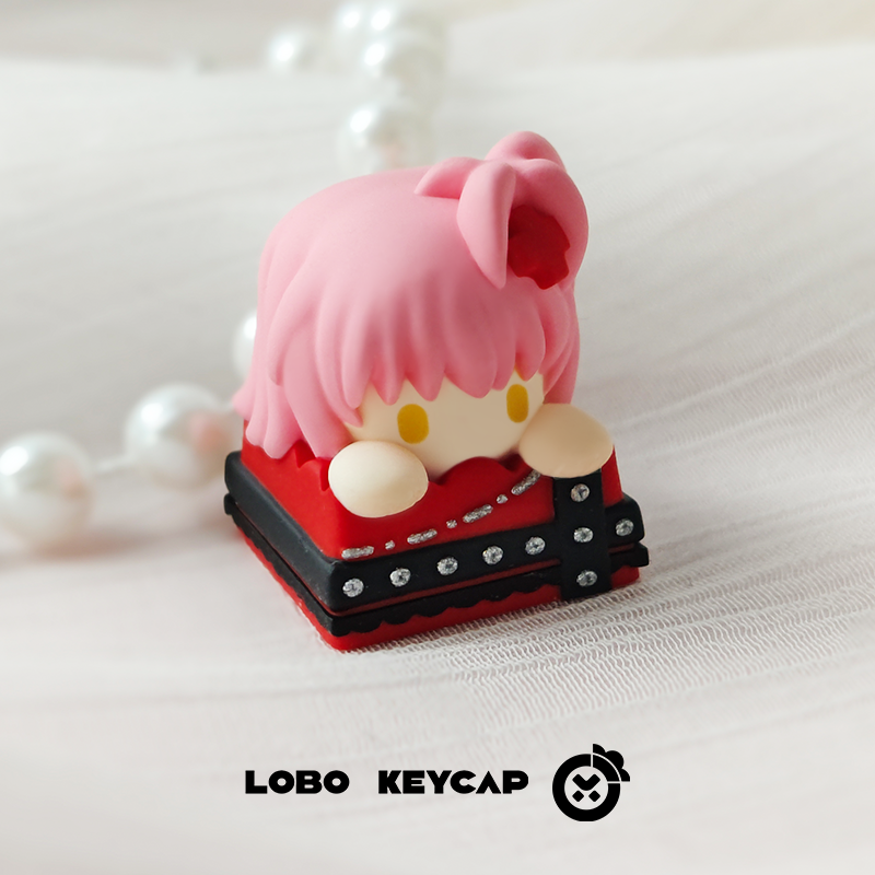 Amulet Ange multi-color resin molding, personalized keycaps for anime and game characters, resin craftsman keycaps