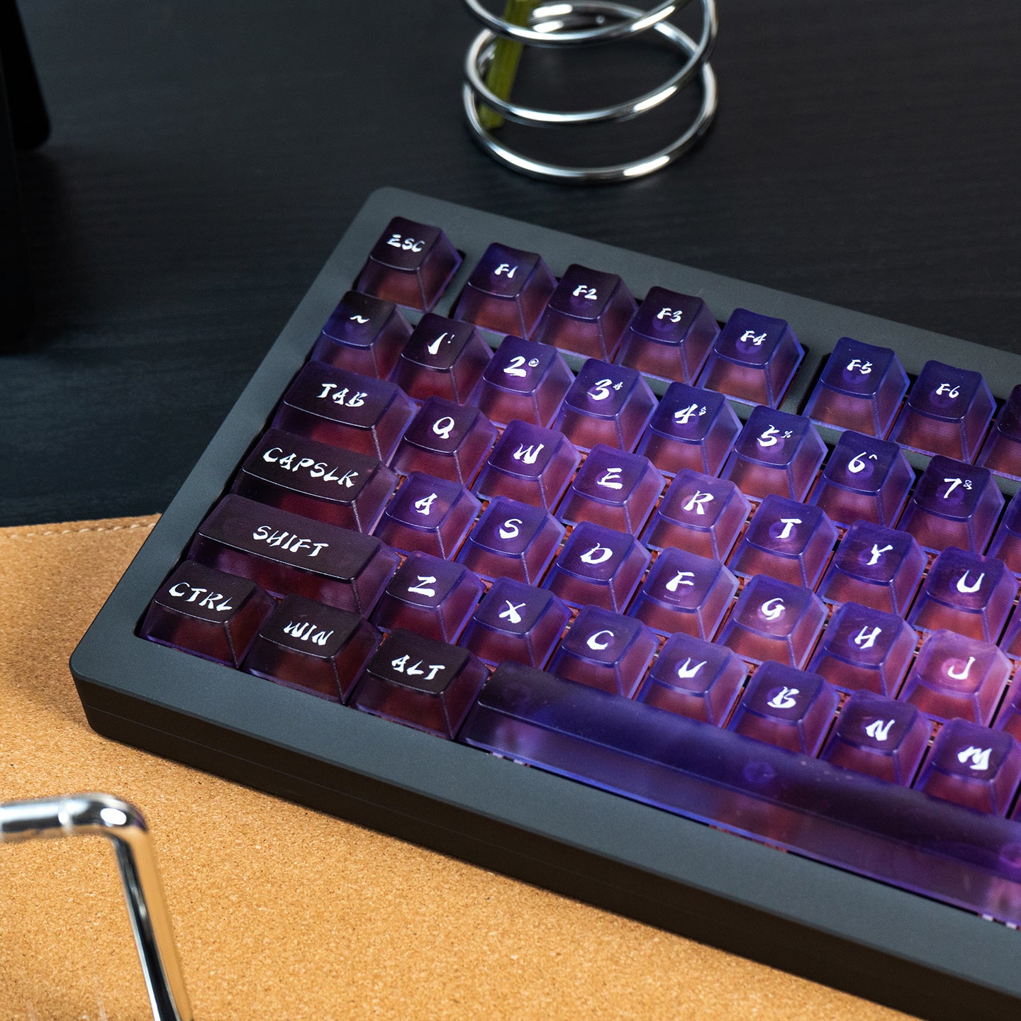 Dreamy Gradient Dyeing Series 5-sided Mist Transparent, Mechanical Keyboard Keycaps, PBT Original Factory Height