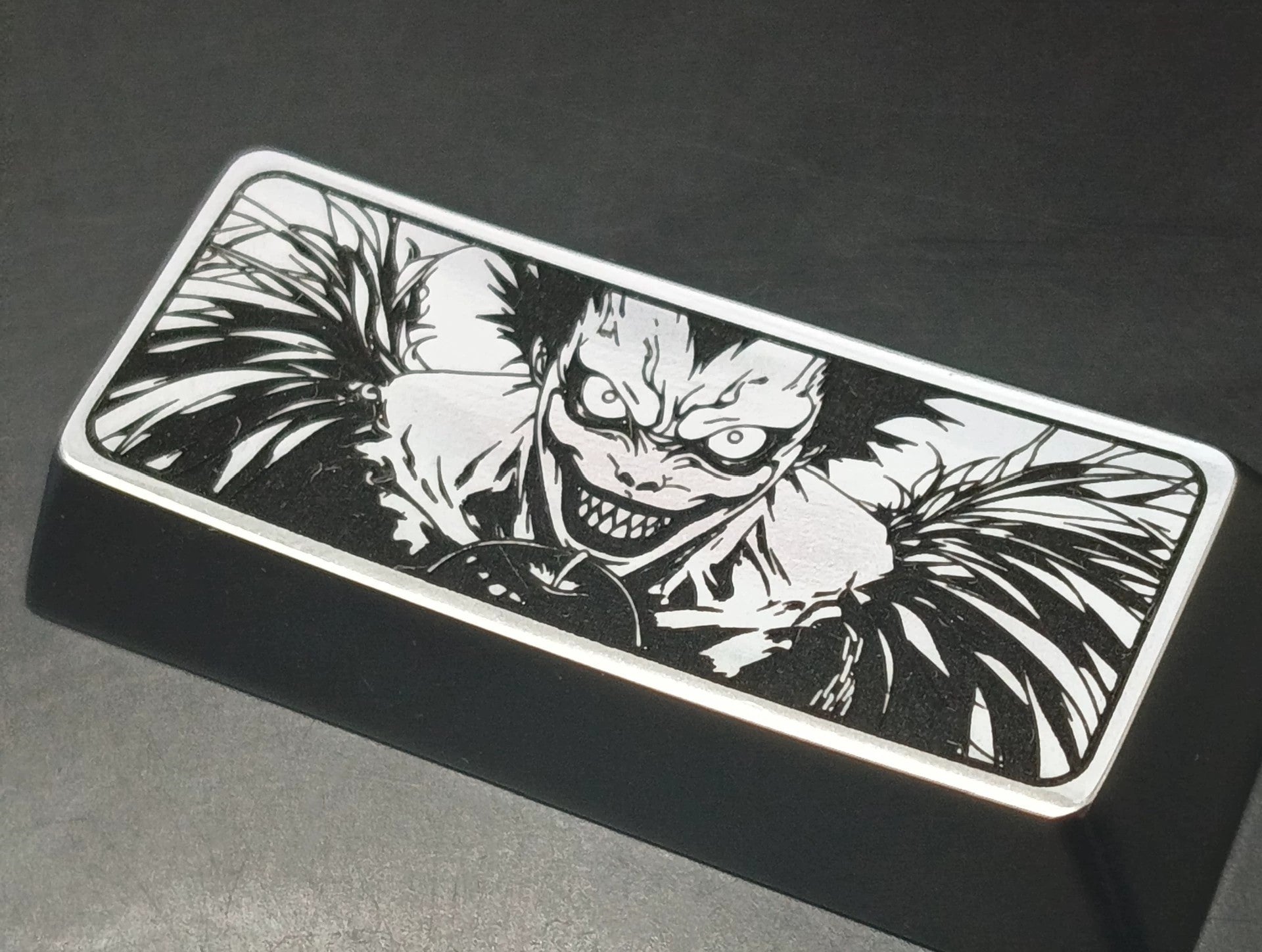 Death Note, Ryuk, 2.25U zinc alloy (customizable titanium alloy) personalized keycaps, decorative keycaps for anime, gaming, and cultural merchandise