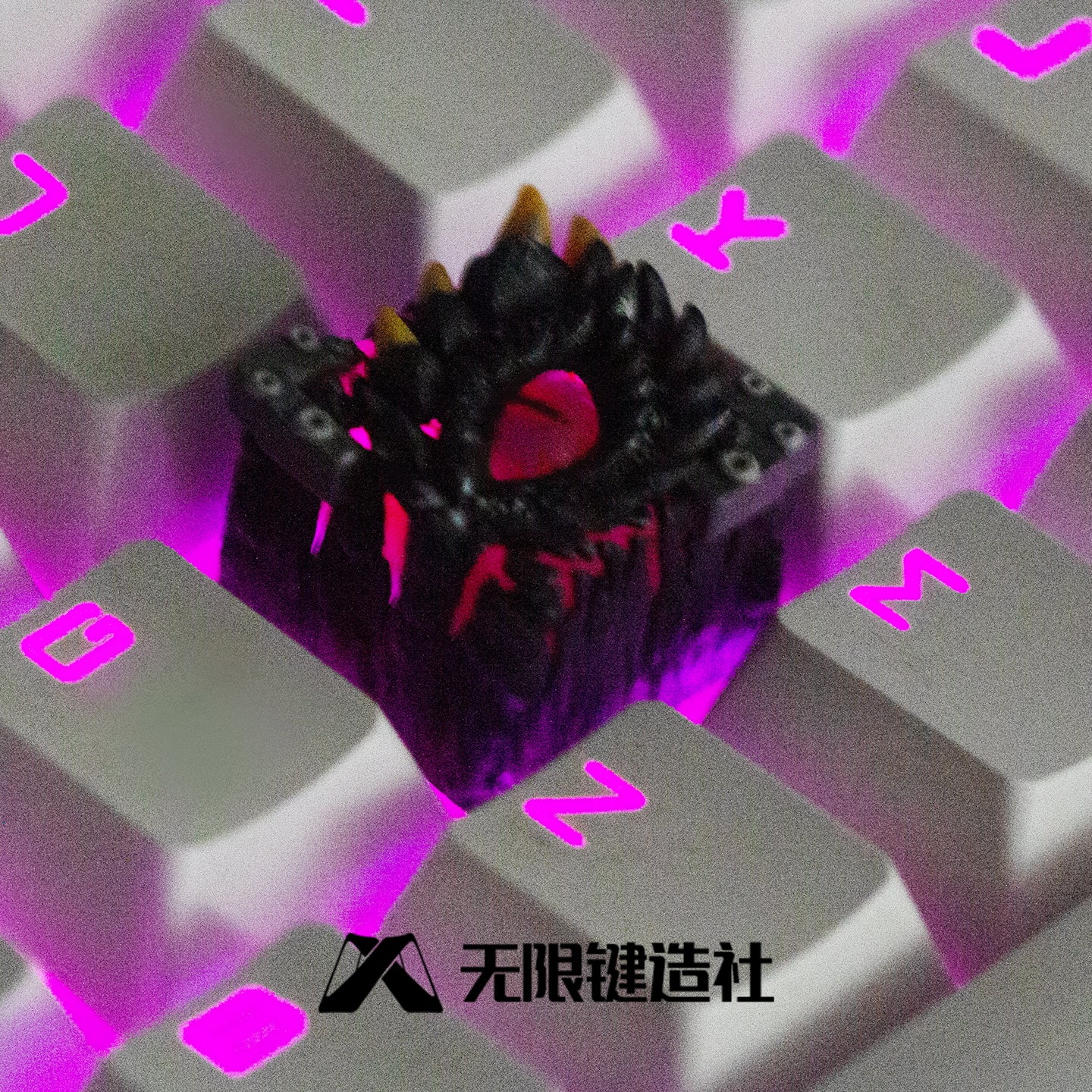 Dragon Eye, multi-color resin molded translucent artisankeycaps, mechanical keyboard art decorative keycaps.