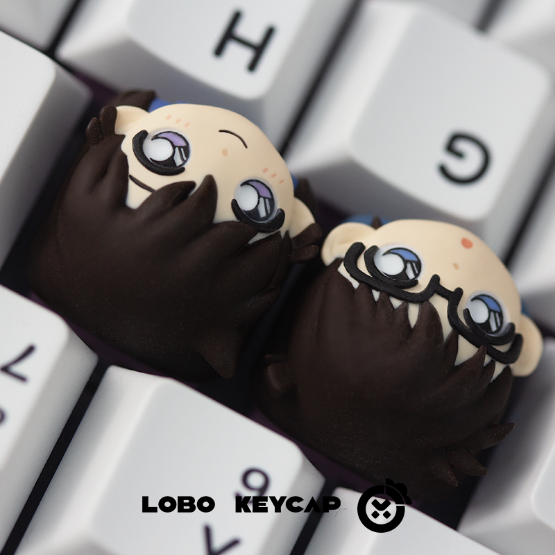 DetectiveConan, Multi colored resin molding, resin personalized keycaps, craftsman keycaps, decorative keycaps