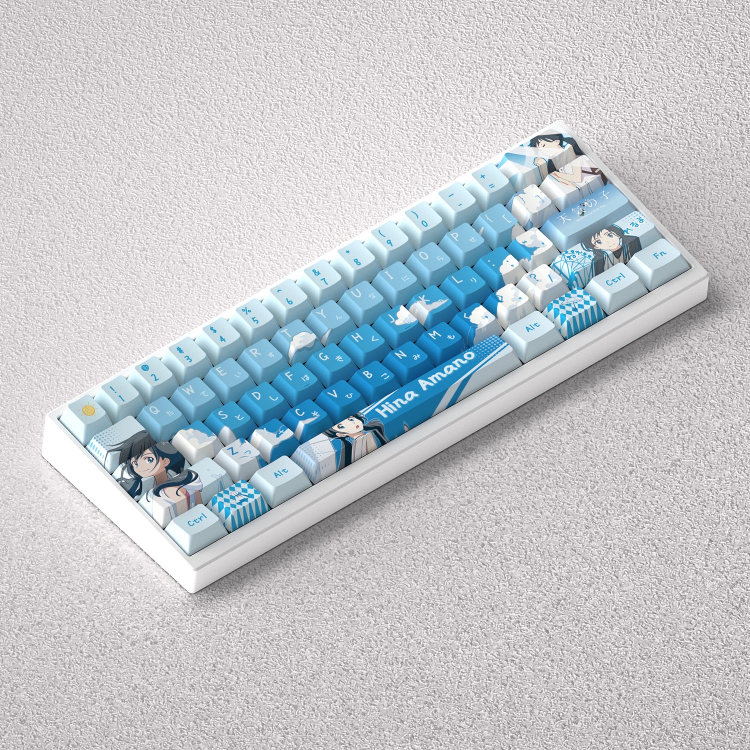 Weathering With You Theme Keycaps, Anime Game Creative Personalized Keycap Set PBT Material Original Factory Height Sublimation Printing