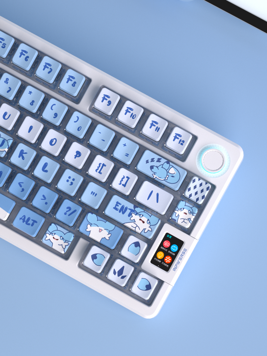 Palworld Theme Four sided Transparent Keycaps OEM Height PBT Thermal Sublimation Anime Game Theme Customized Keycaps