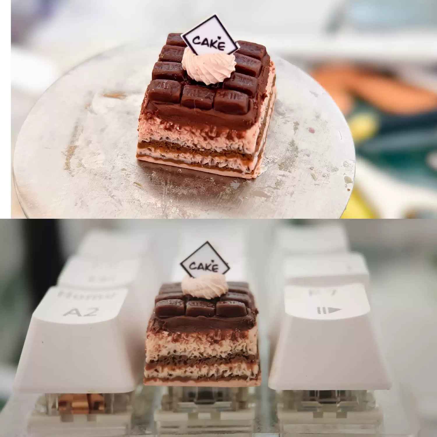 Food Collection, Handmade Resin Clay, Stone Plastic Clay, Personalized Keycaps, Artisankeycaps, Mechanical Keyboard Decorative Keycaps.