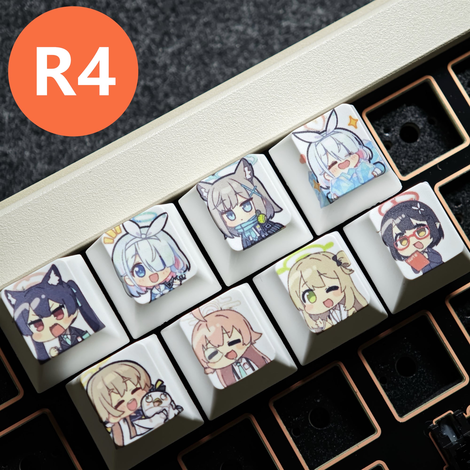 Thermally sublimated personalized keycaps, PBT material resin personalized mechanical keyboard artistic creative keycaps