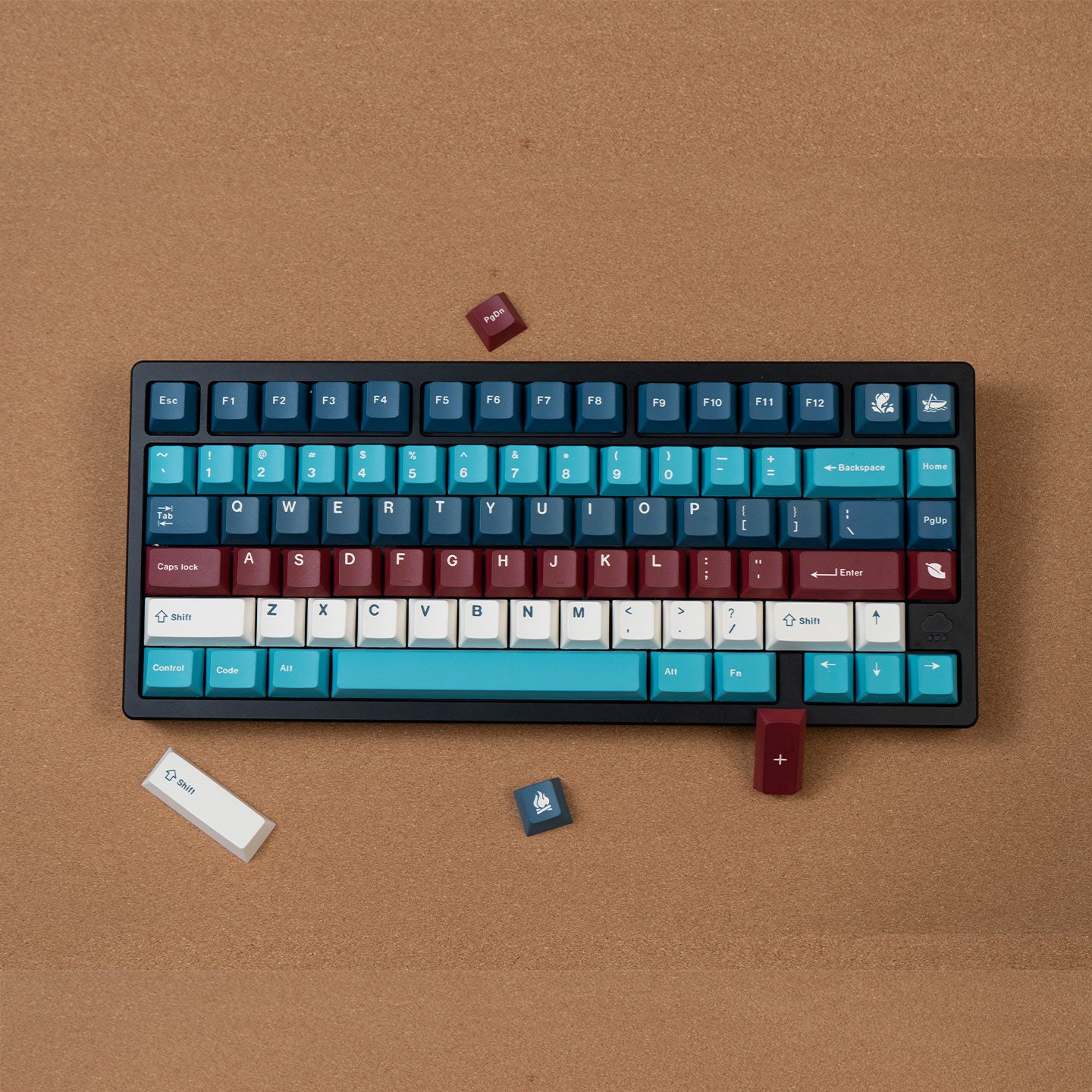 Emerald Lake Mechanical Keyboard Keycaps PBT Thermal Sublimation Customized Original Factory Height Set Keycaps