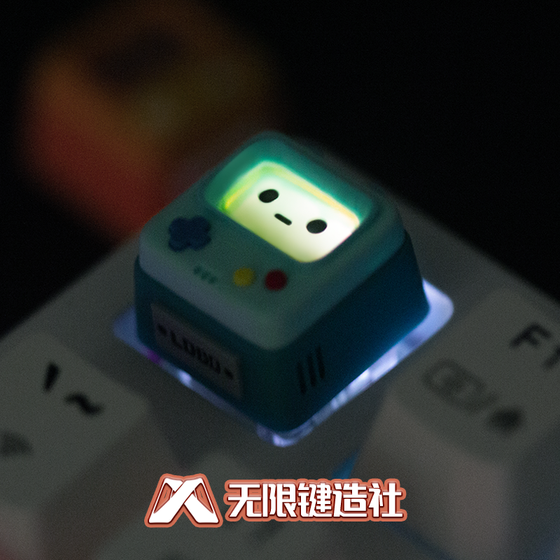 Retro gaming console translucent keycaps, personalized customization resin mechanical keyboard keycaps