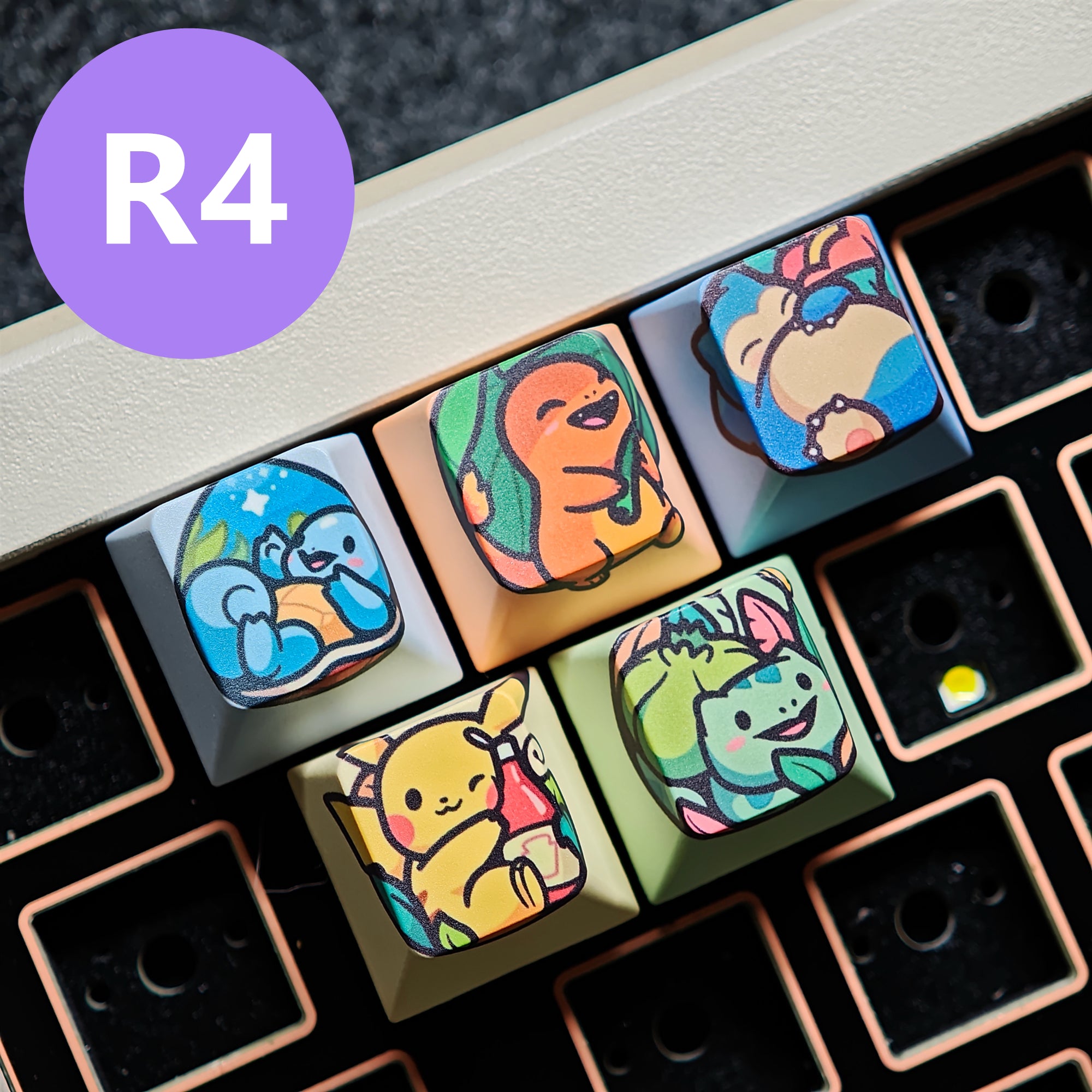 Thermally sublimated personalized keycaps, PBT material resin personalized mechanical keyboard artistic creative keycaps